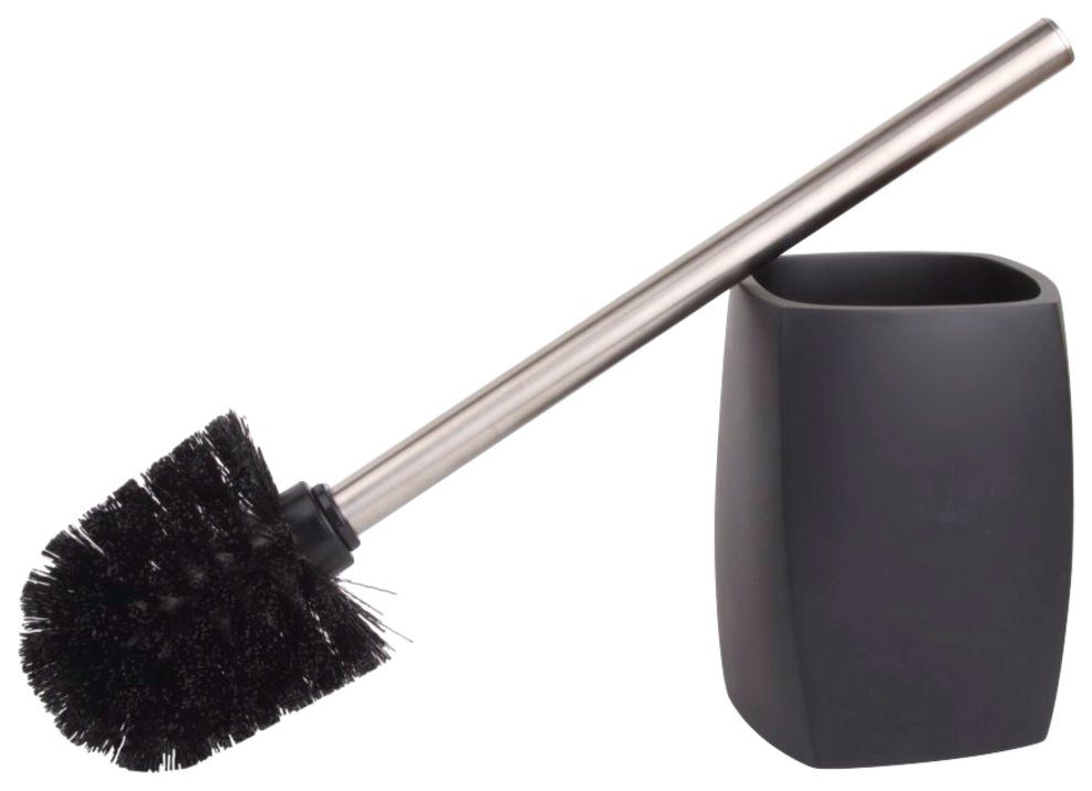 Sanilo Set badkameraccessoires Wave Black bestaand uit zeepdispenser en toiletborstel, mat (combi-set, 2-delig)