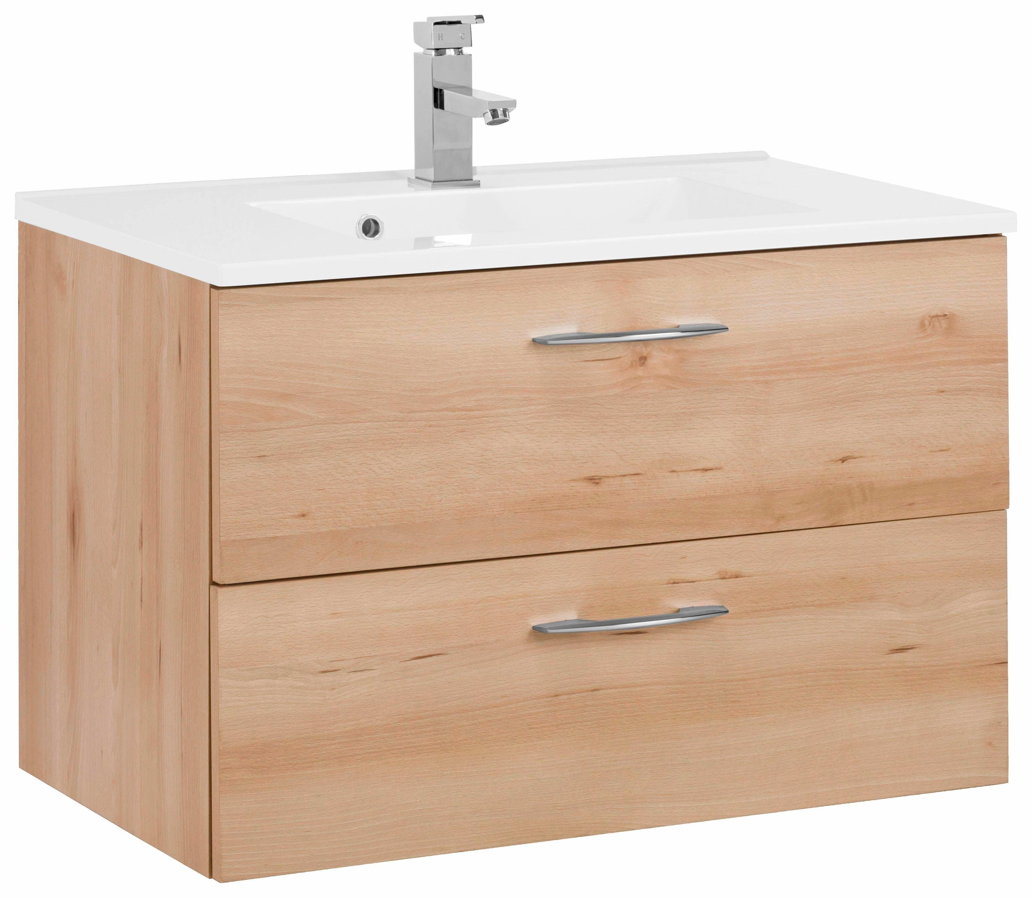 welltime Wastafelonderkast Portofino met soft close functie wastafelmeubels beige