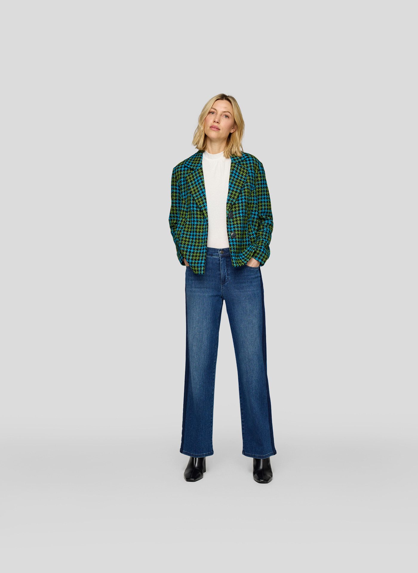 Rabe Shirt met lange mouwen met opstaande kraag en van viscose