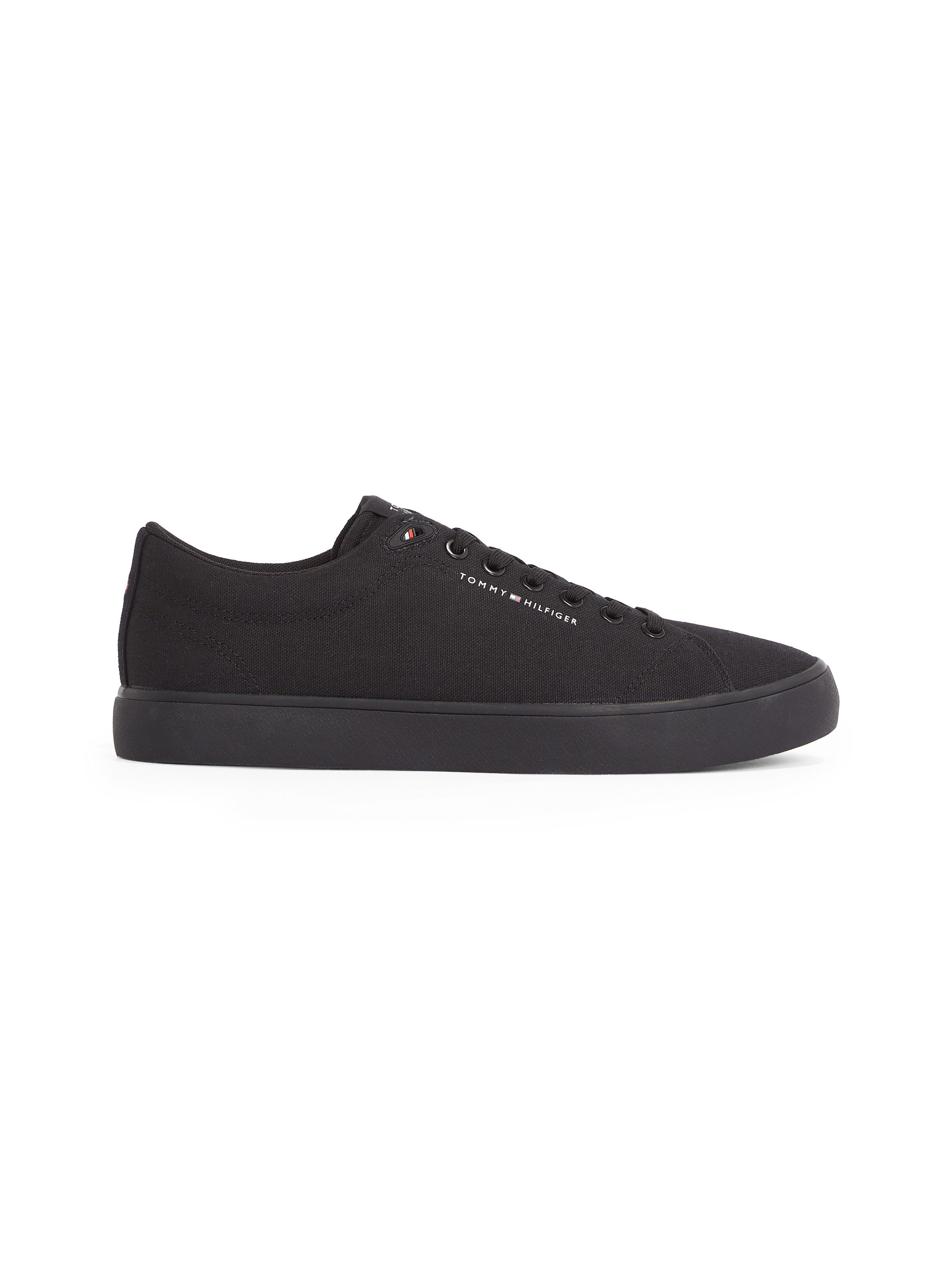Tommy Hilfiger Sneakers TH HI VULC LOW CORE CANVAS , vrijetijdsschoen, lage schoen, veterschoenen met zacht gepolsterde schacht