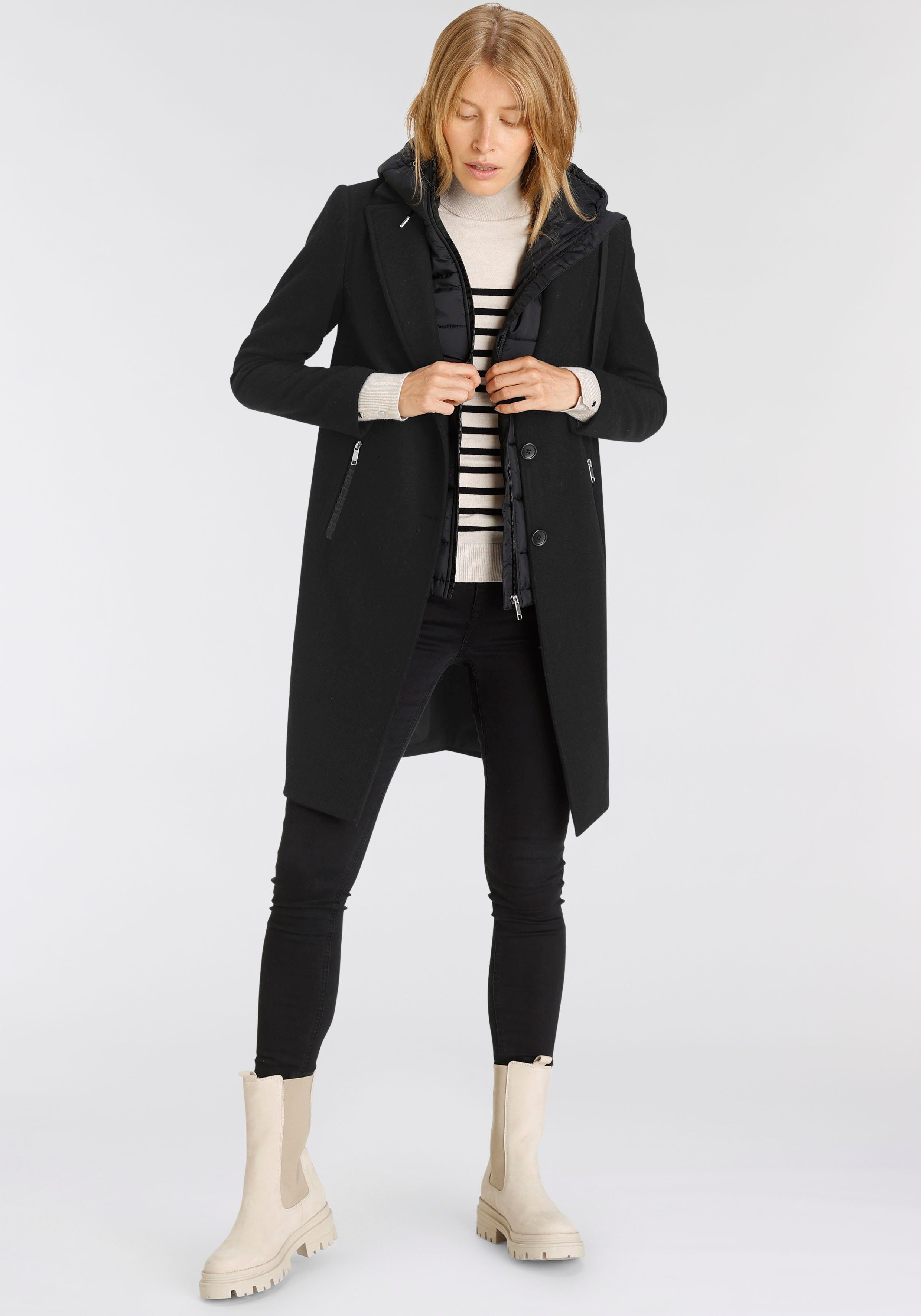 HECHTER PARIS Korte jas met geïntegreerd gilet (set, 2-delig)