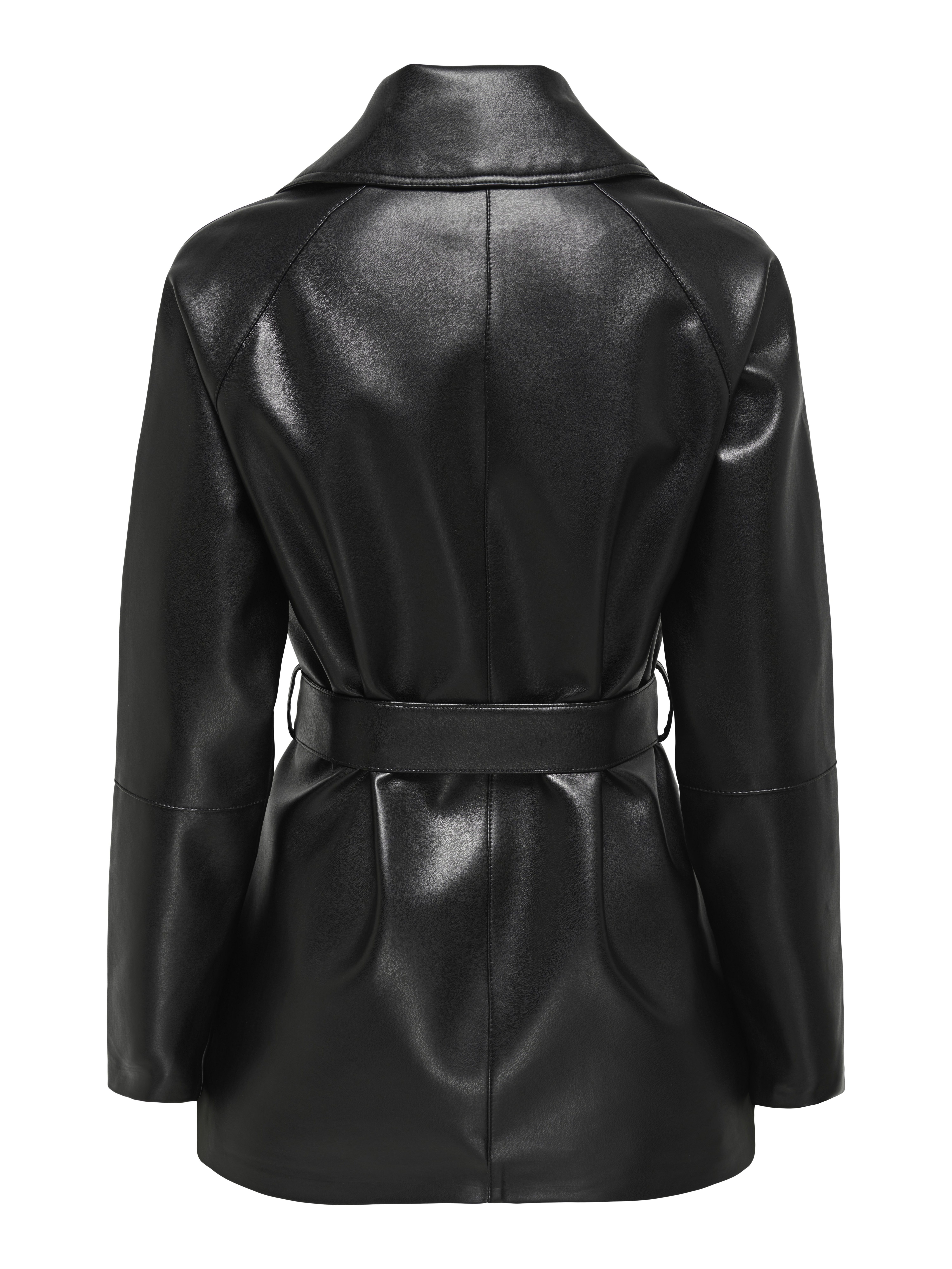 Only Imitatieleren jack ONLSOFIA FAUX LEATH SHORT TRENCH CC OTW