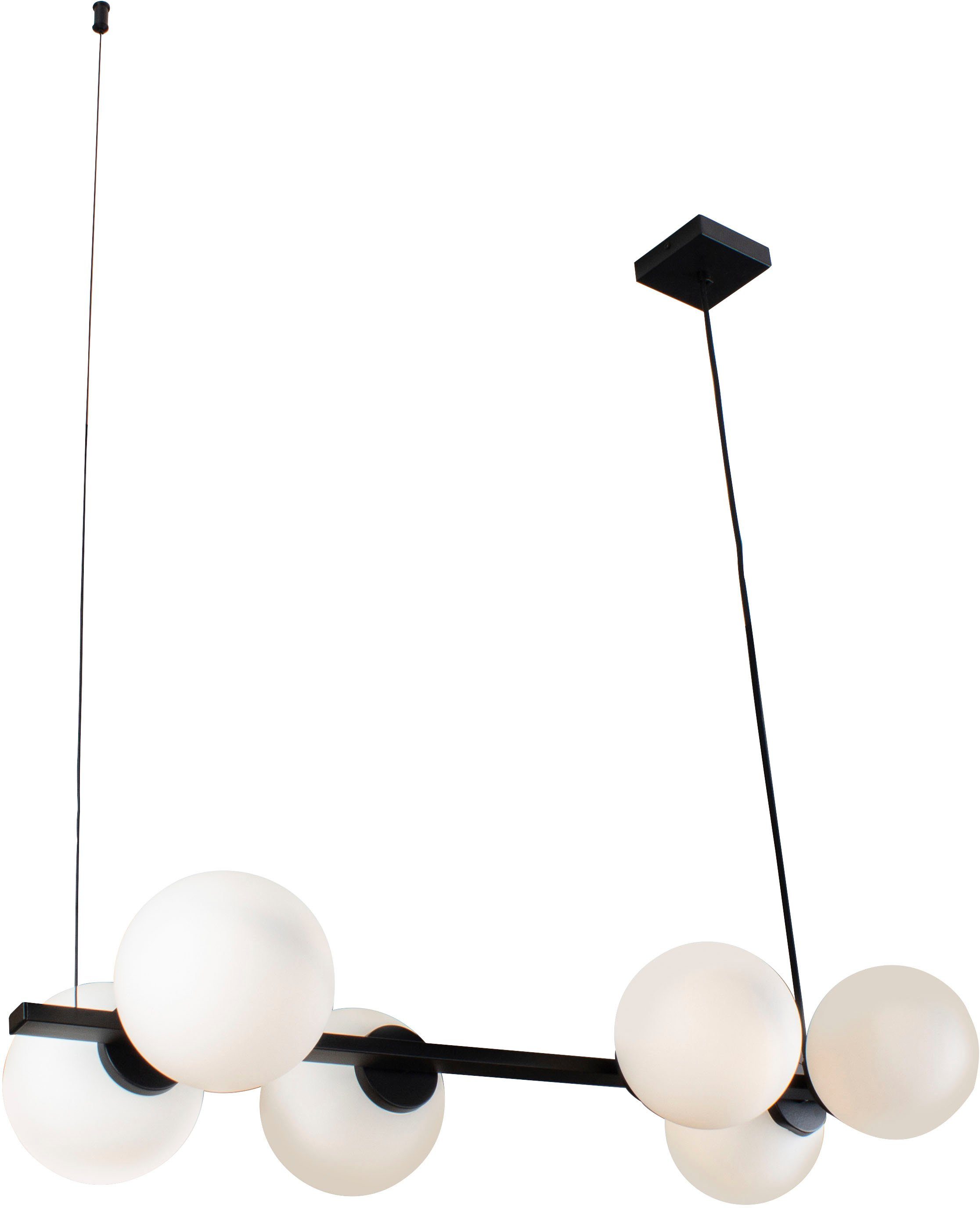 ECO-Light Pendelleuchte 9110-S6 NERO Hanglamp E14 Wit, Zwart