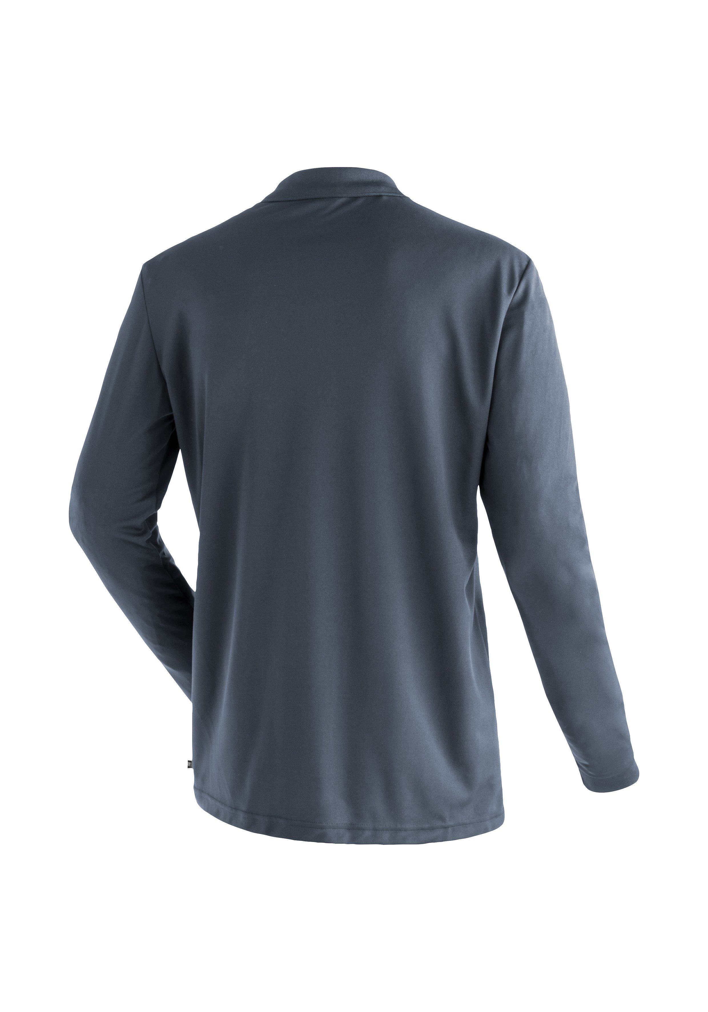 Maier Sports Poloshirt Ulrich L/S Heren functioneel shirt, lange mouw vrijetijdsshirt met overhemdkraag, regular fit