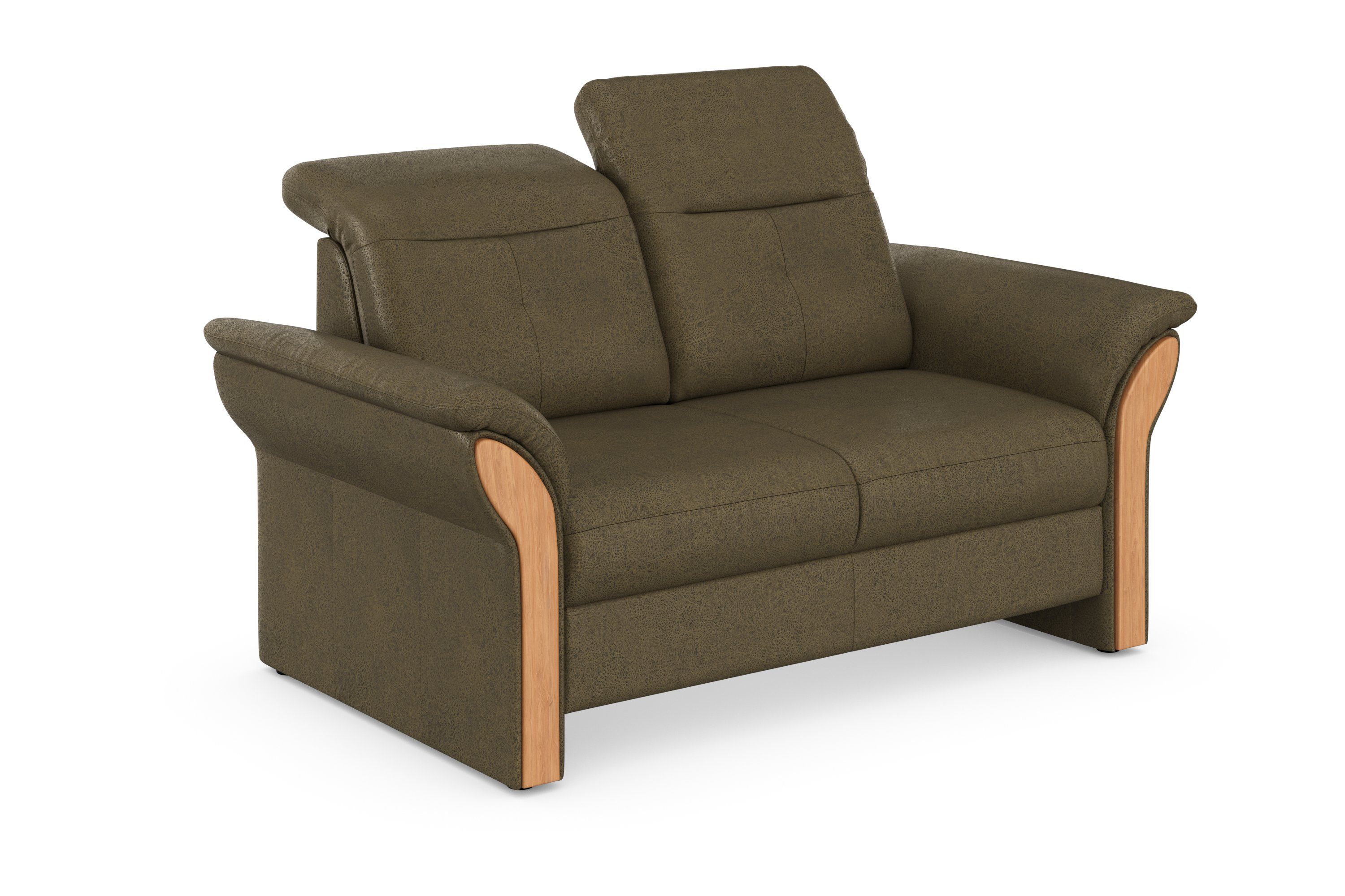Home affaire 2-zitsbank Dangast Verstelbare hoofdsteun, houten frontlijsten, naar keuze ook in Easy clean bekleding
