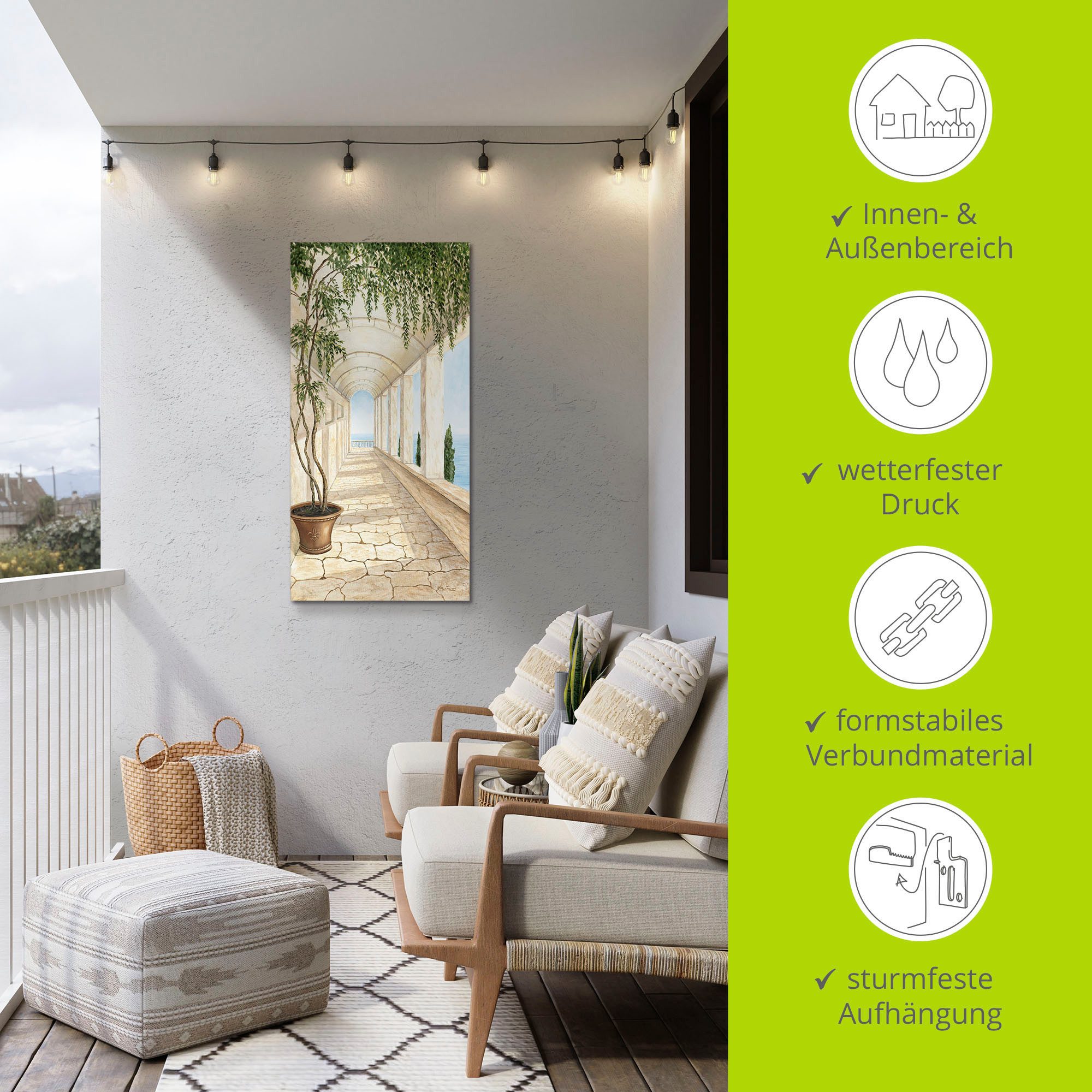 Artland Artprint Capri als artprint van aluminium, artprint voor buiten, artprint op linnen, poster, muursticker