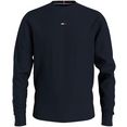 tommy sport sweatshirt terry logo crew blauw