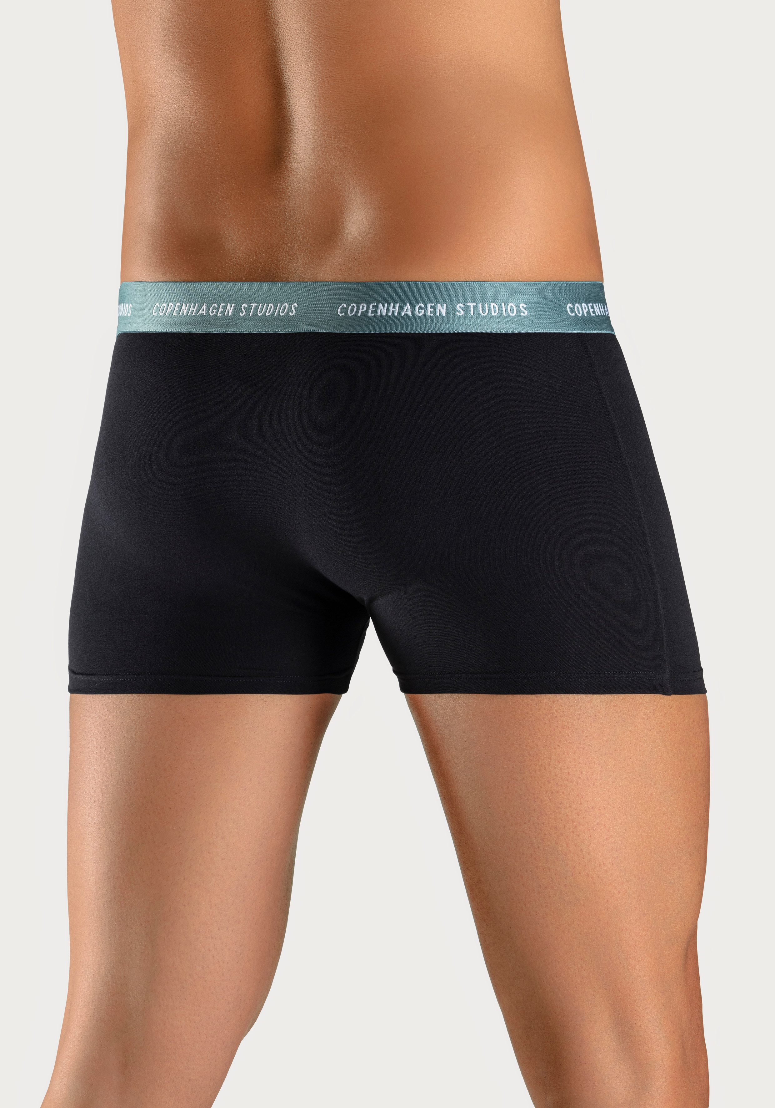 Copenhagen Studios Boxershort voor heren met gekleurde logo-tailleband (set, 3 stuks)