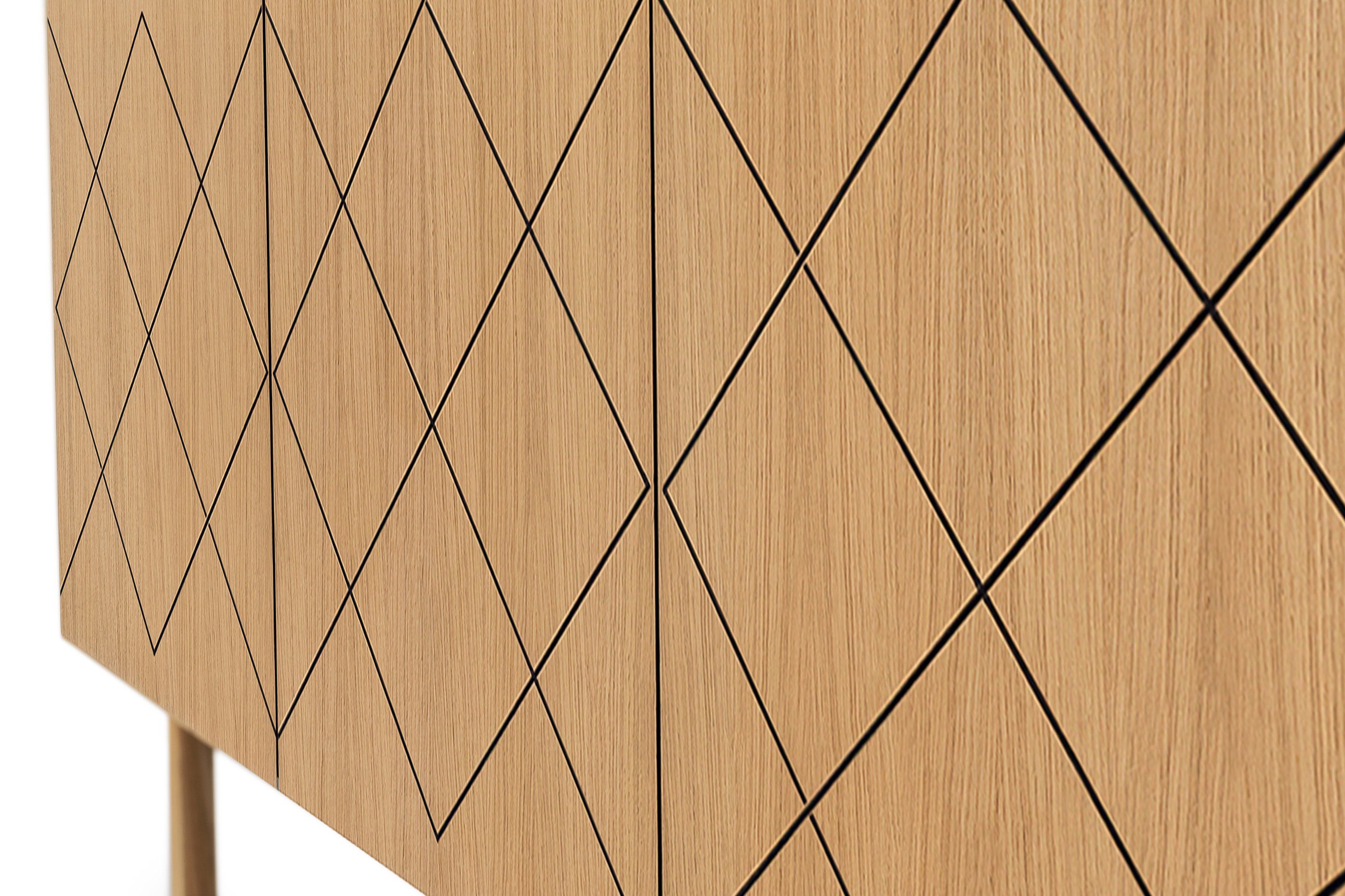 Woodman Kast Houtfineer van eiken, Scandinavisch design