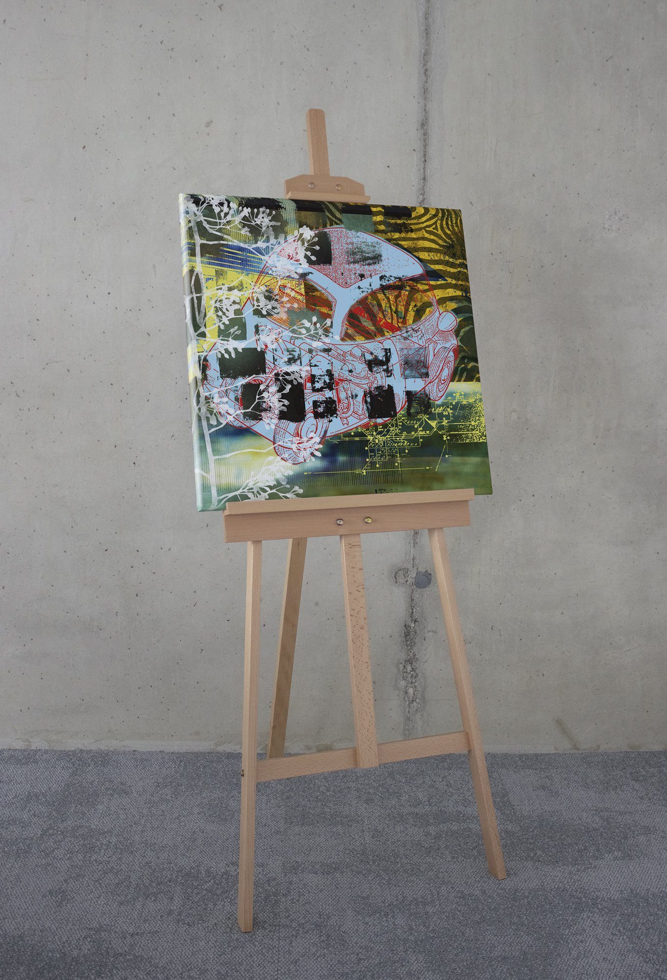 Komar Artprint op linnen Pile of Scrap - Afmeting 60 x 60 cm (1 stuk)