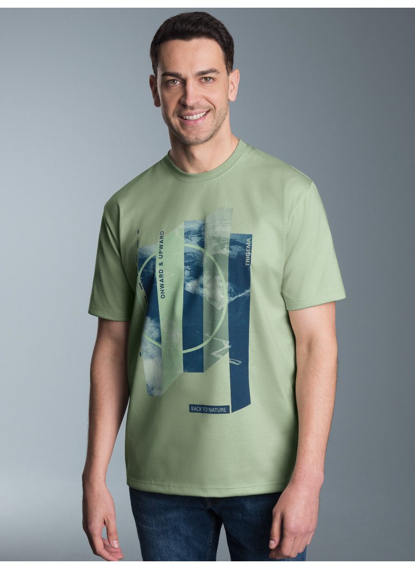 Trigema T-shirt TRIGEMA T-shirt met modieus printmotief (1-delig)