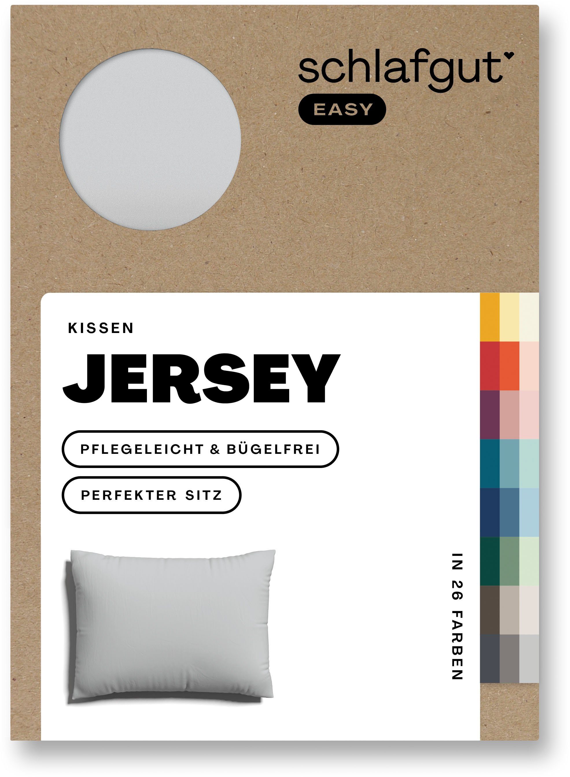 Schlafgut Kussenovertrek EASY jersey Kussenhoes met rits, zacht en absorberend, kussenhoes (1 stuk)
