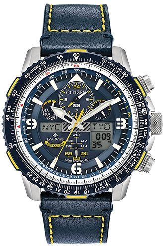 Citizen Radiografische chronograaf Promaster Skyhawk "Blue Angels" Polshorloge, herenhorloge, solar, stopwatchfunctie, roestvrijstalen band