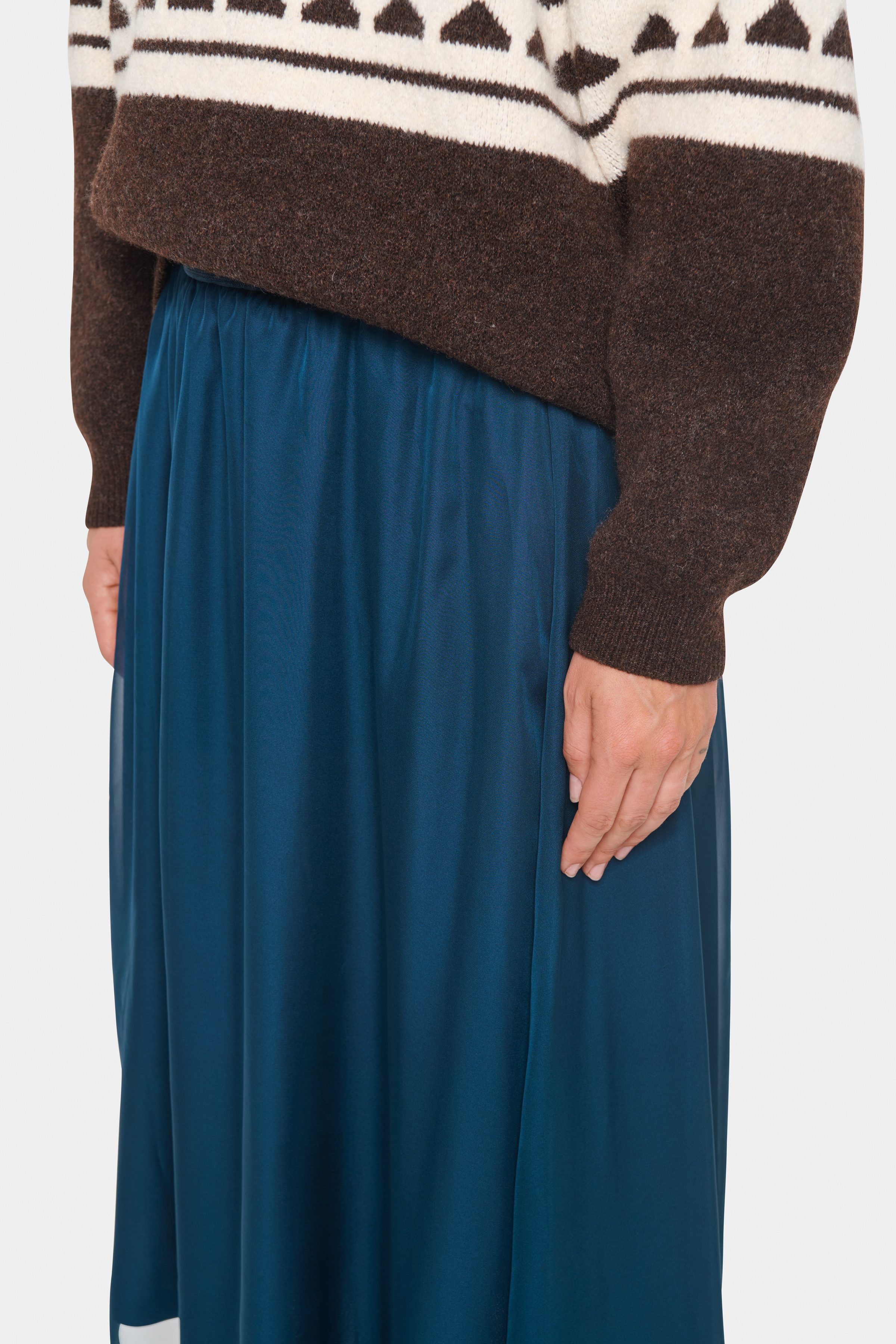 Saint Tropez Midirok CoralSZ Skirt gemaakt van chiffon