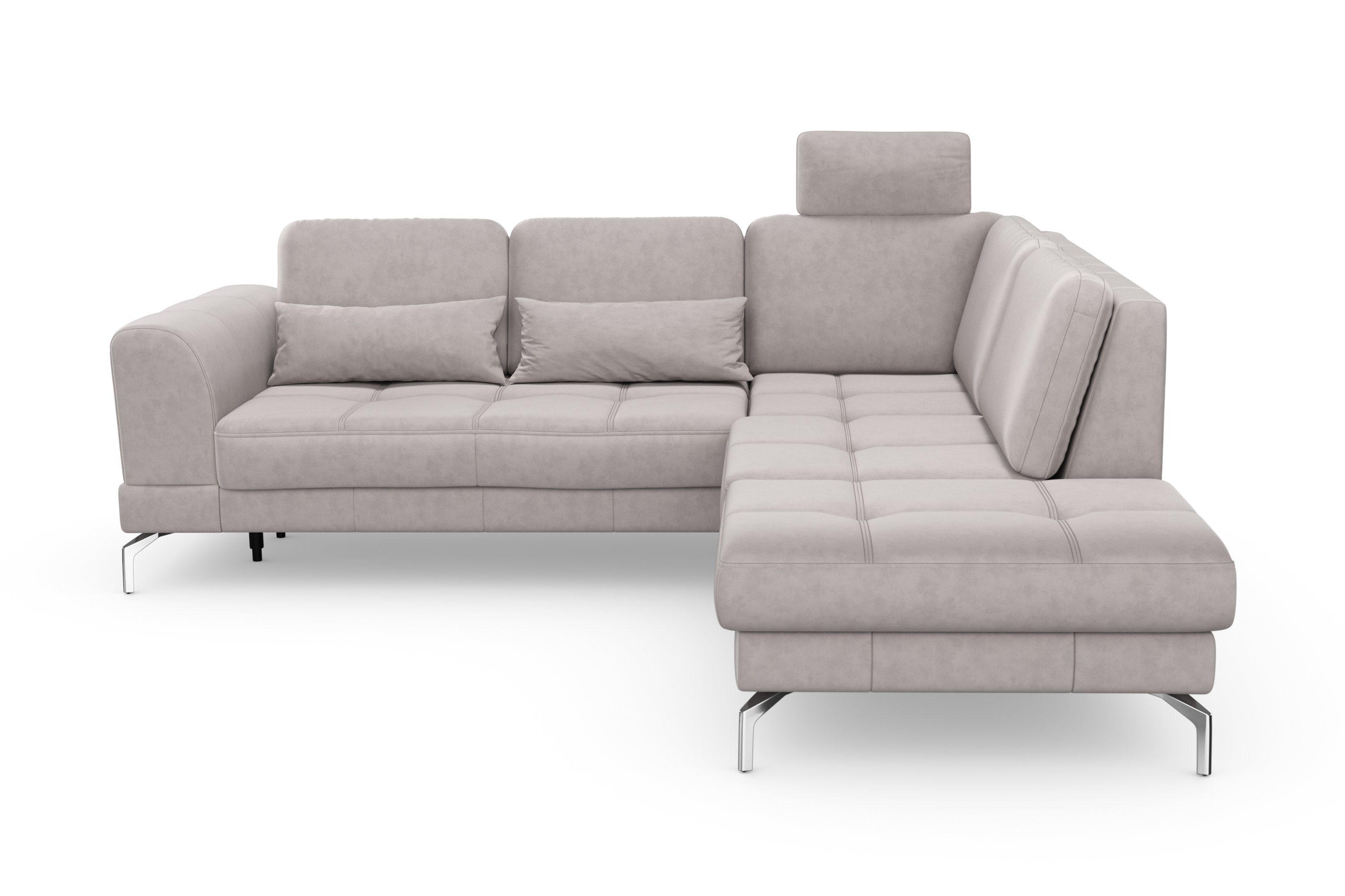 sit&more Hoekbank Bendigo L-vorm inclusief zitdiepteverstelling, bodemvrijheid 15 cm, in 2 pootkleuren
