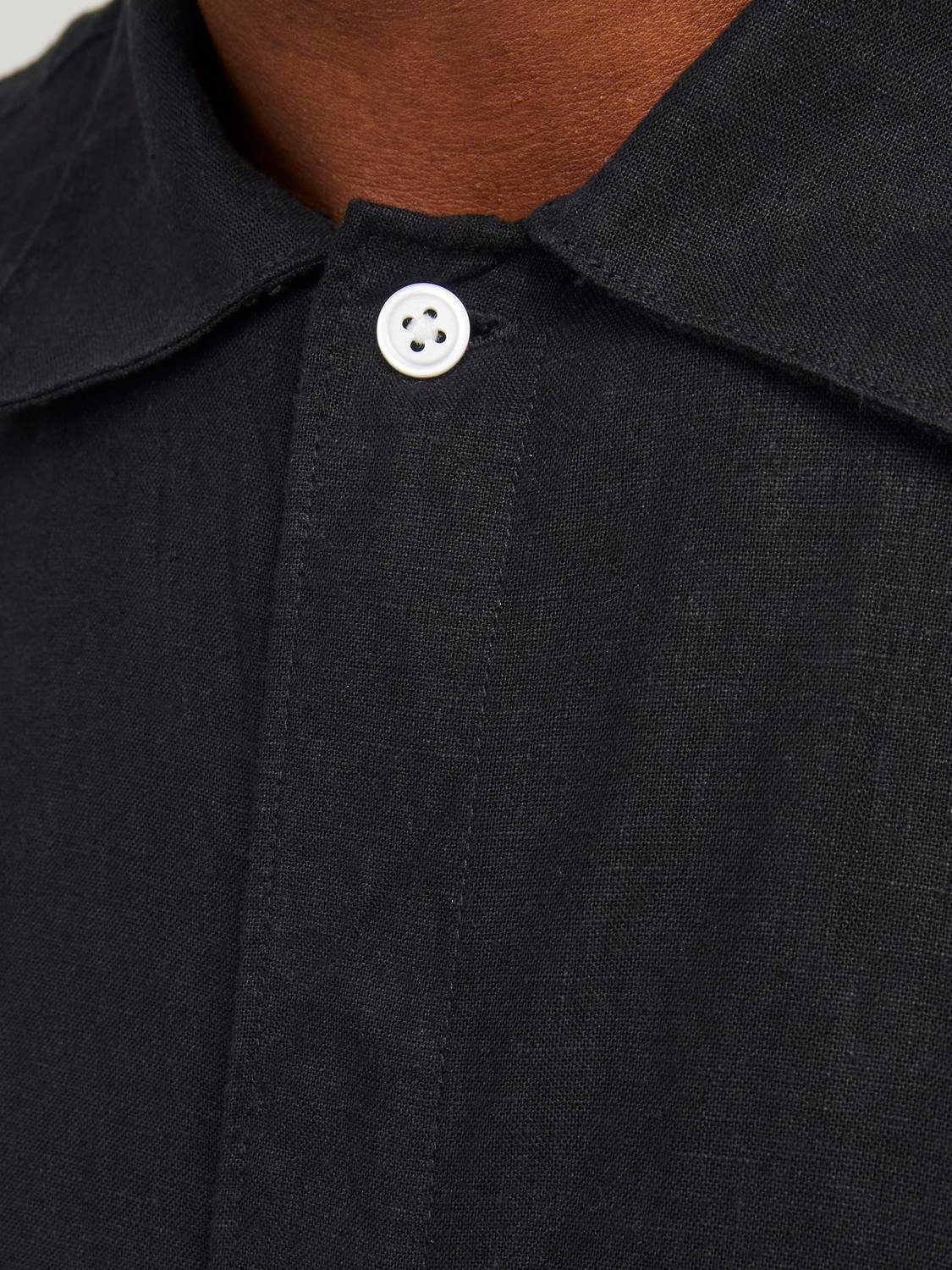 Jack & Jones Overhemd met korte mouwen JORFARO LINEN OVERSIZED SHIRT SS SN