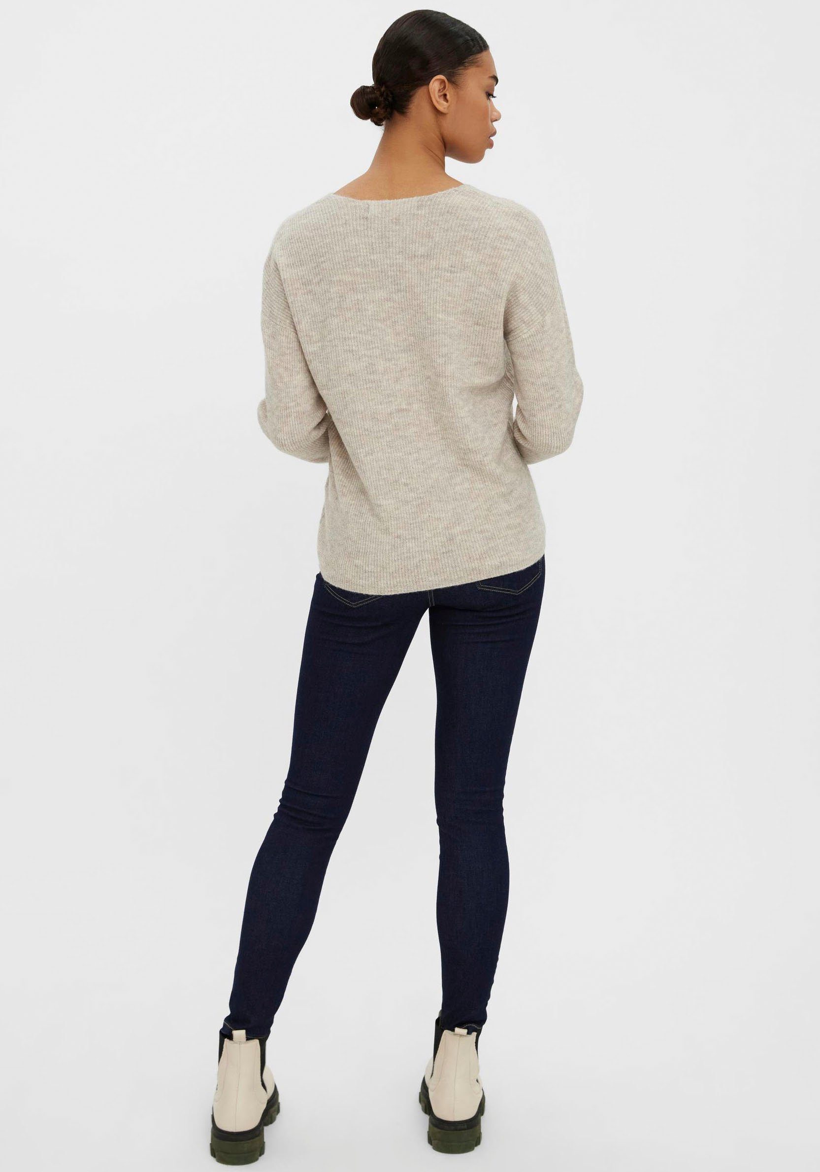 Vero Moda Trui met V-hals VMCREWLEFILE LS V-NECK BLOUSE NOOS