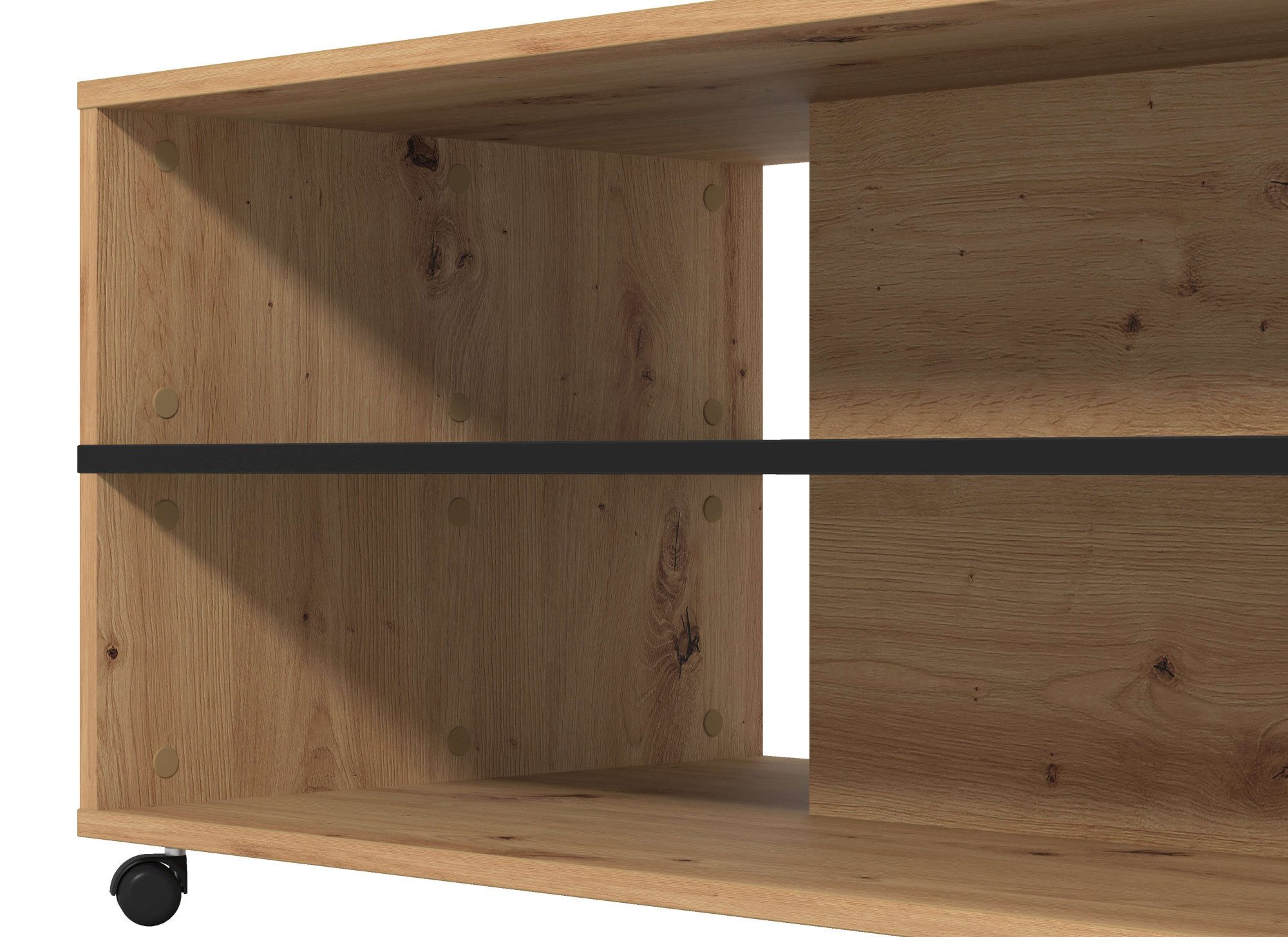 Home affaire Salontafel Savio salontafel, 101 cm, in trendy kleuren, modern met plank, rechthoekig, artisan eik, ideaal voor kleine ruimtes