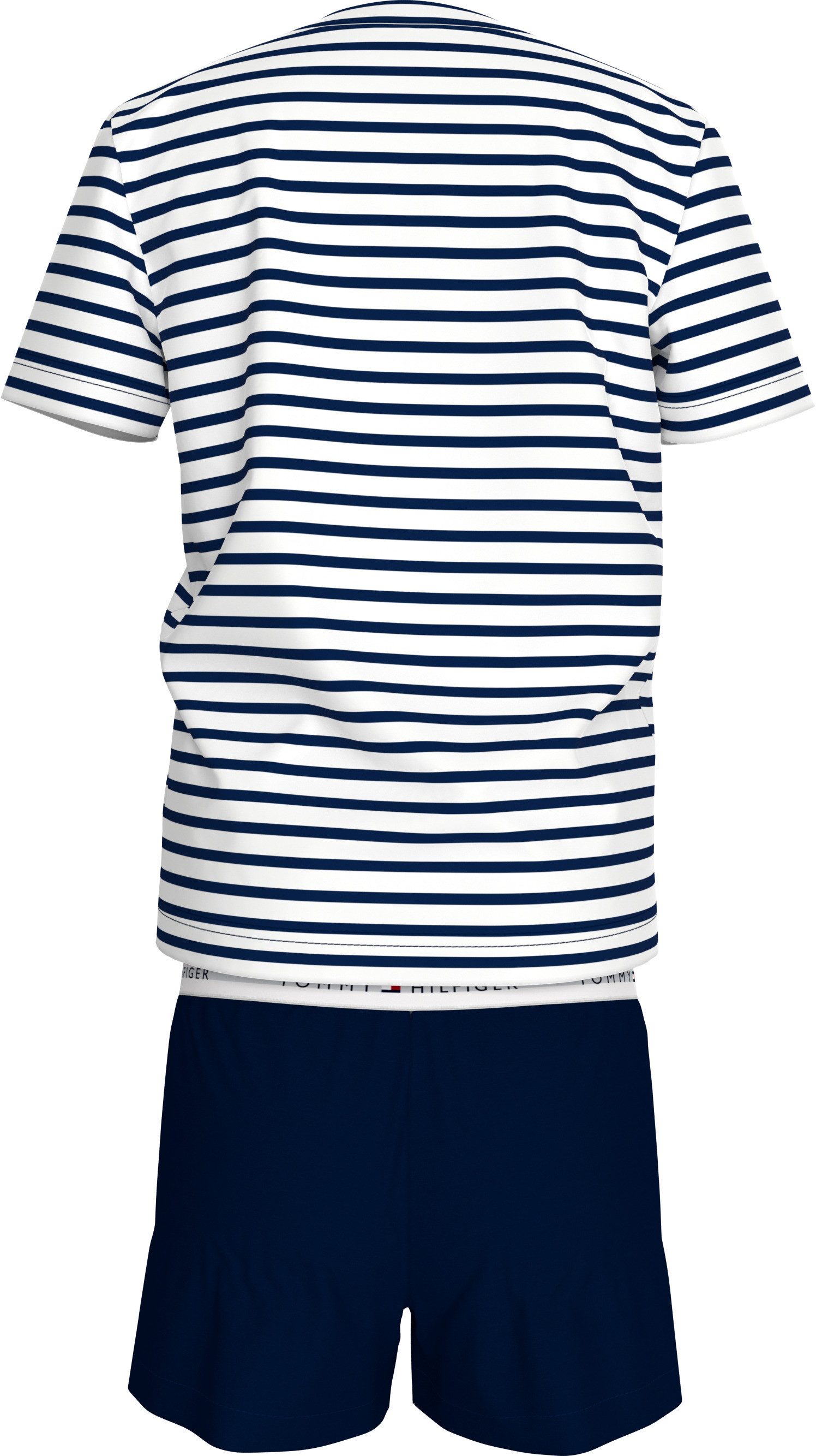 Tommy Hilfiger Underwear Pyjama S/S JERSEY PJ SET met geborduurd logo (set, 2-delig, 2 stuks)