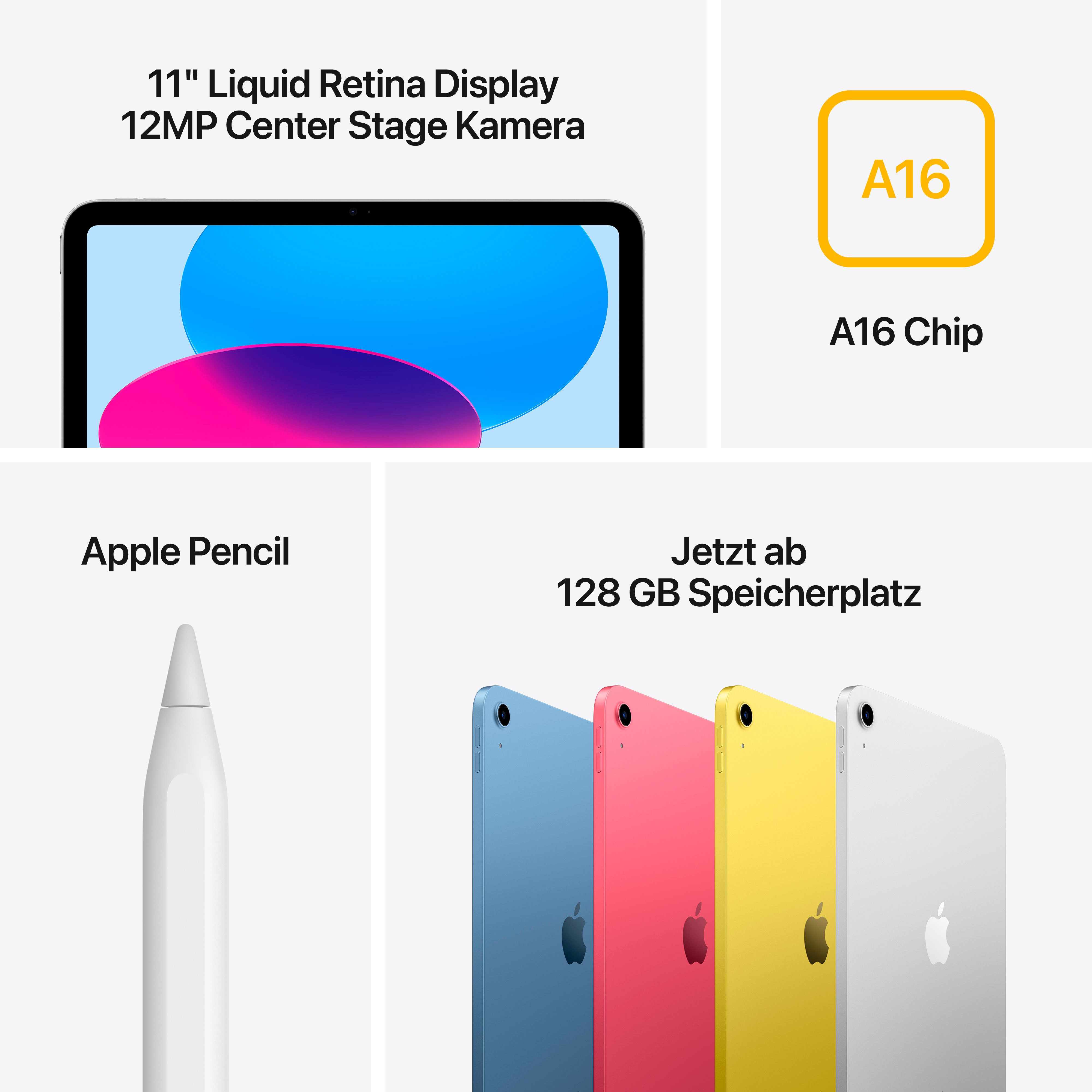 Apple Tablet 11" iPad Wi-Fi + Cellular (2025), 10,86 ", iPadOS
