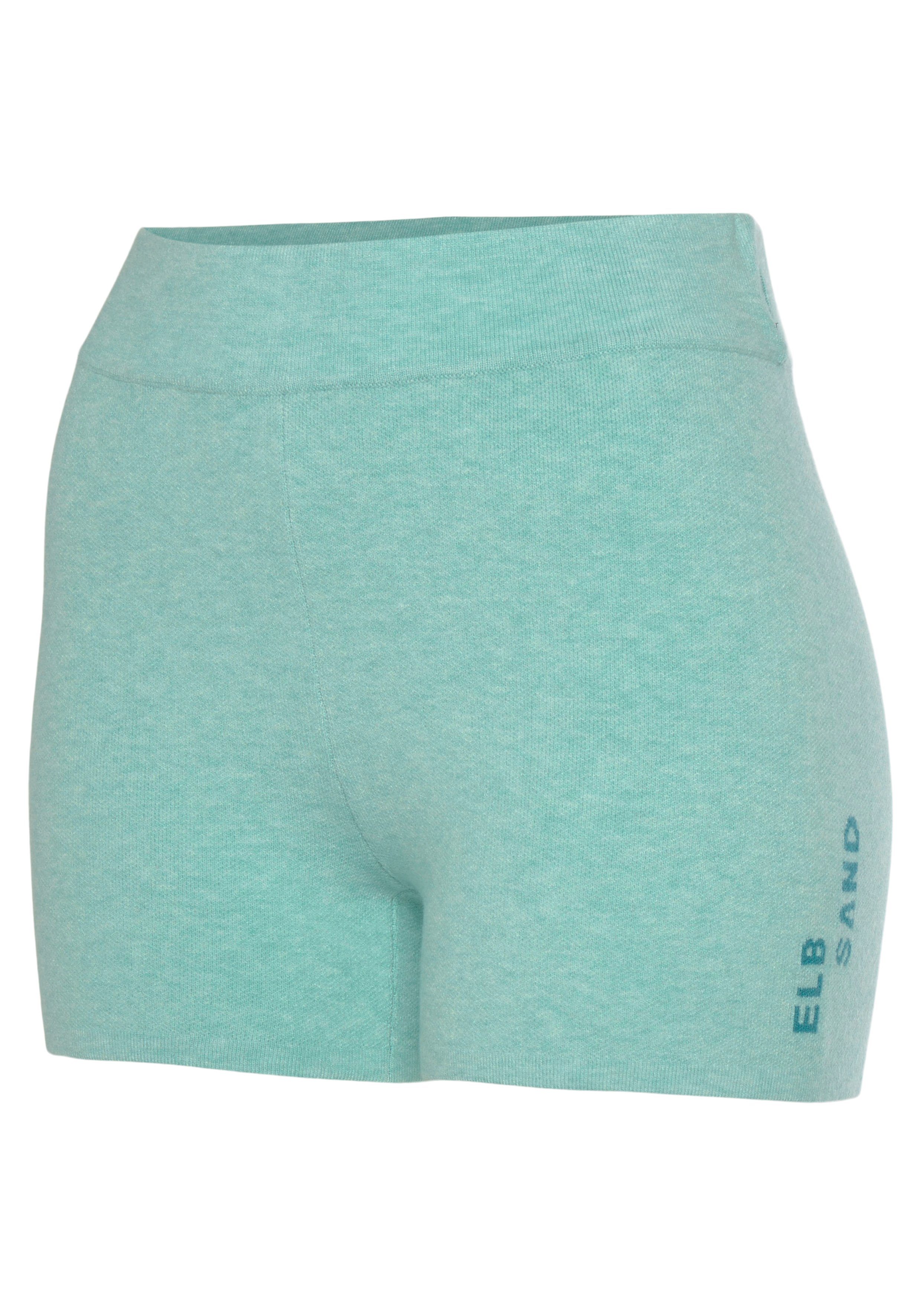 Elbsand Tricotbroek Korte broek van hoogwaardig breiwerk, met logostiksel, loungewear