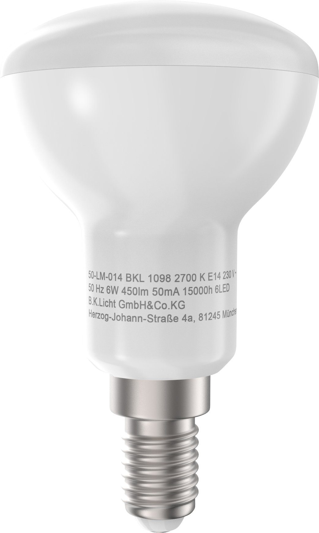 B.K.Licht Led-verlichting LED-lamp gloeilamp 6 watt 450 lumen 2.700 Kelvin spaarlamp