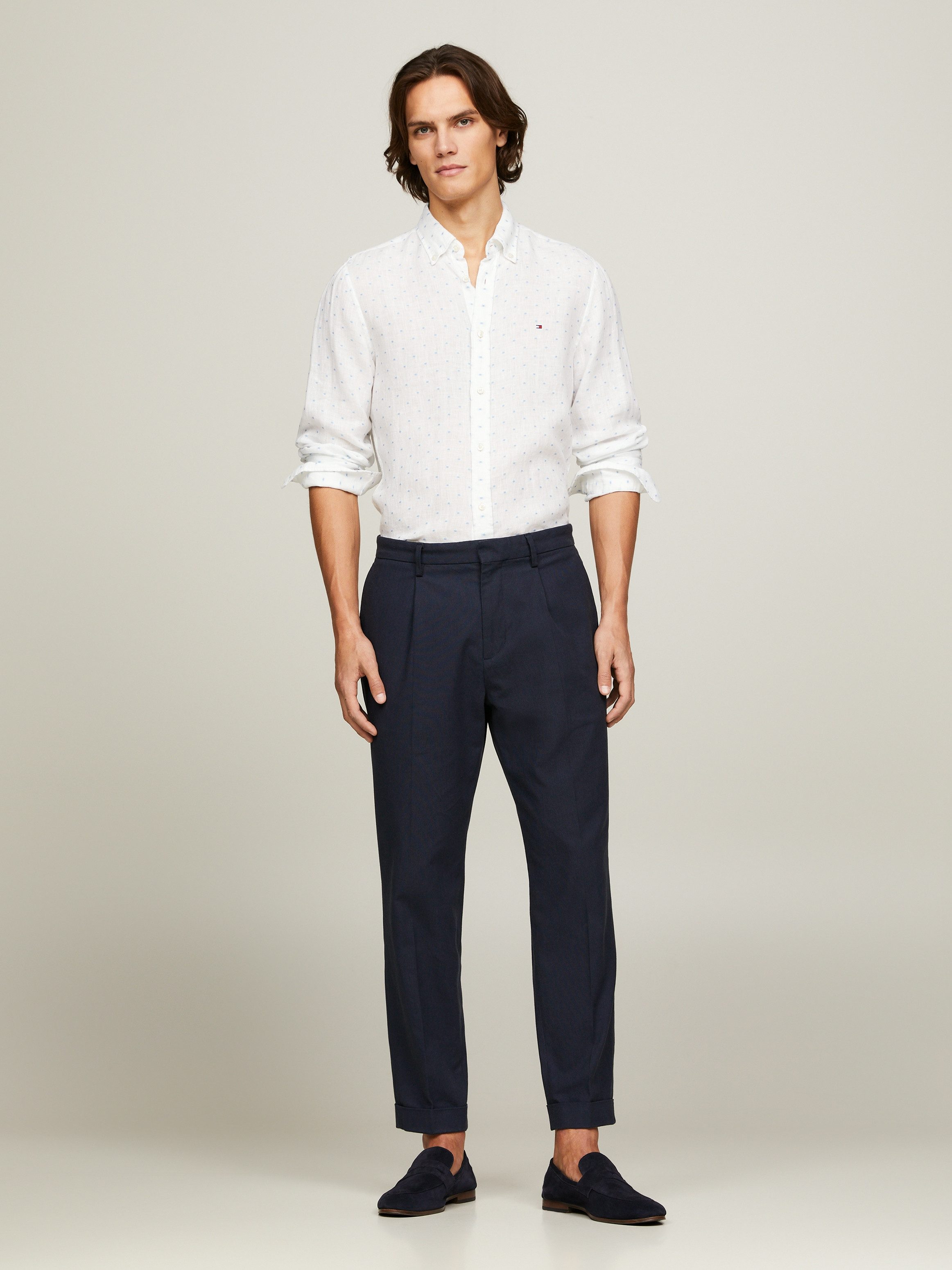 Tommy Hilfiger Overhemd met lange mouwen LINEN FIL COUPE SF SHIRT