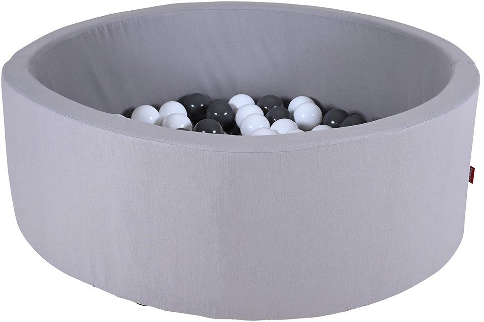 Knorrtoys® Ballenbak Soft, Grey met 100 ballen grijs/wit, made in europe