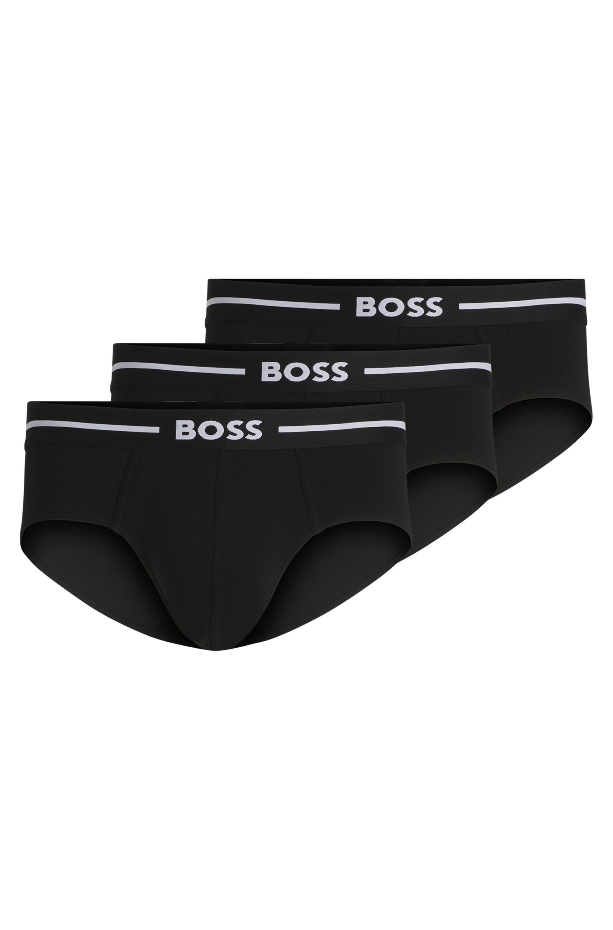 BOSS Hipster HipBr 3P Bold met boss black merklabel (Set van 3) heren hipsters maat XL (54) zwart