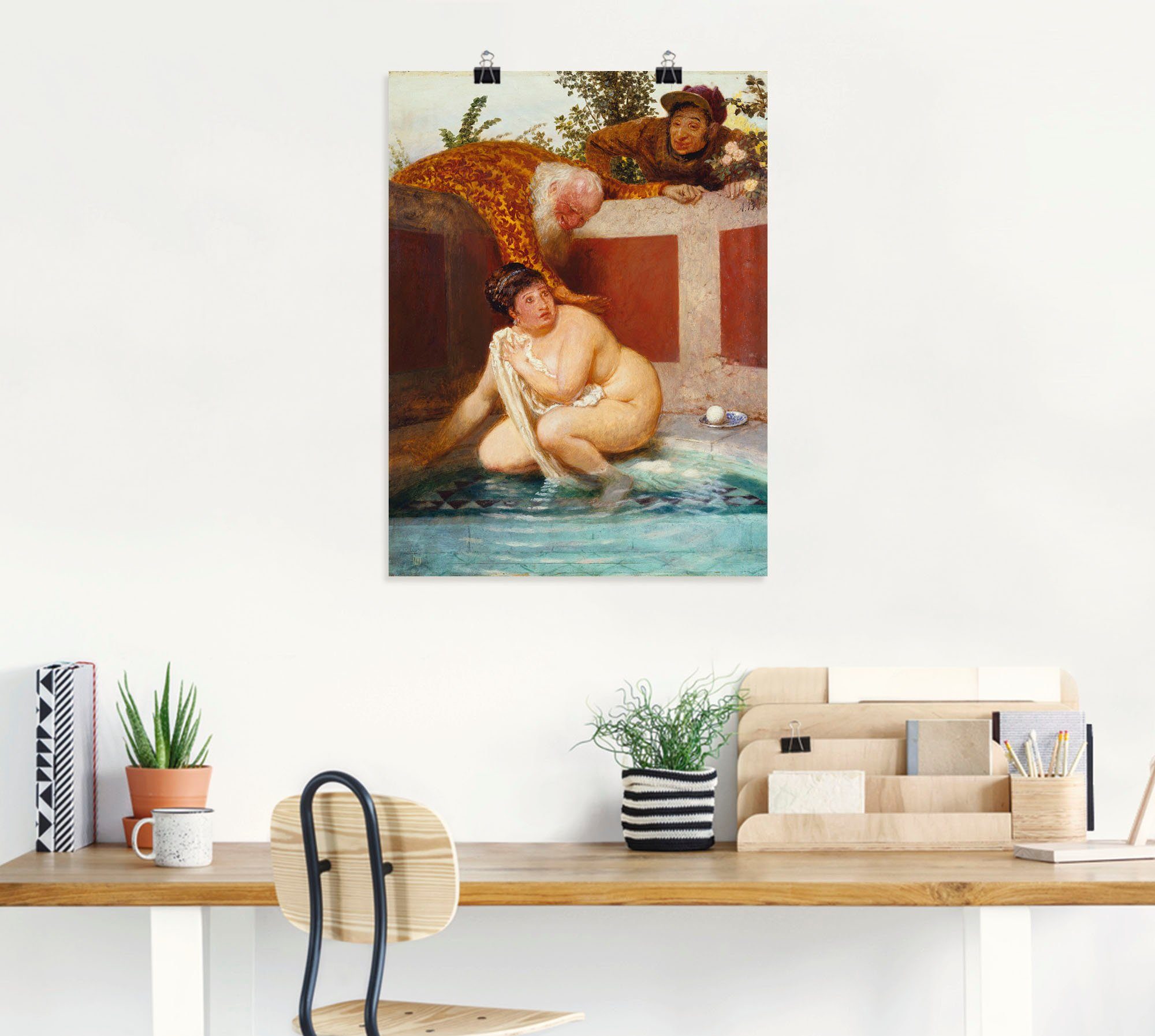 Artland Artprint Susanna in bad. 1888 als artprint op linnen, poster in verschillende formaten maten