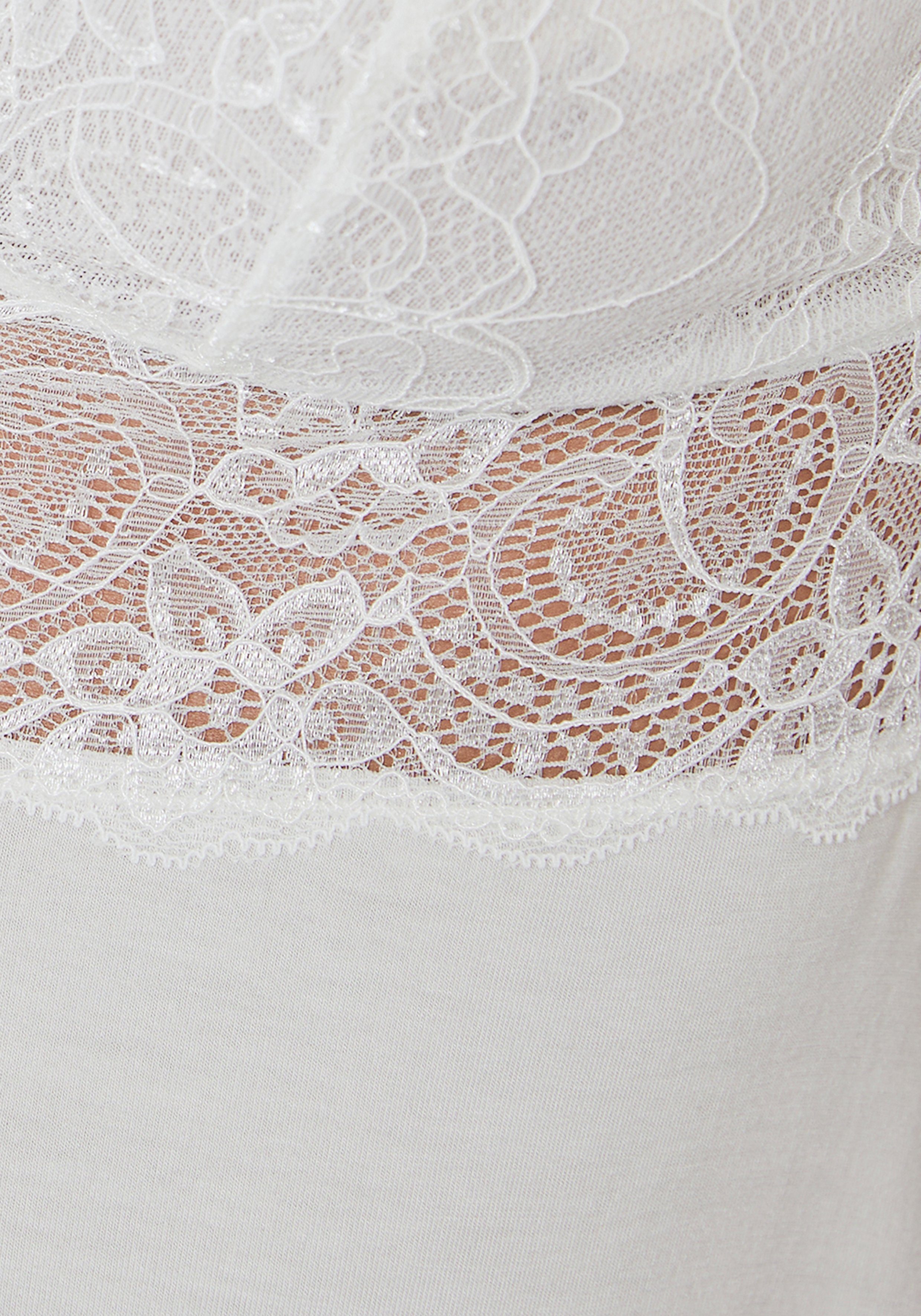 Lascana Shortama met mooie kantdetails (set, 2-delig)