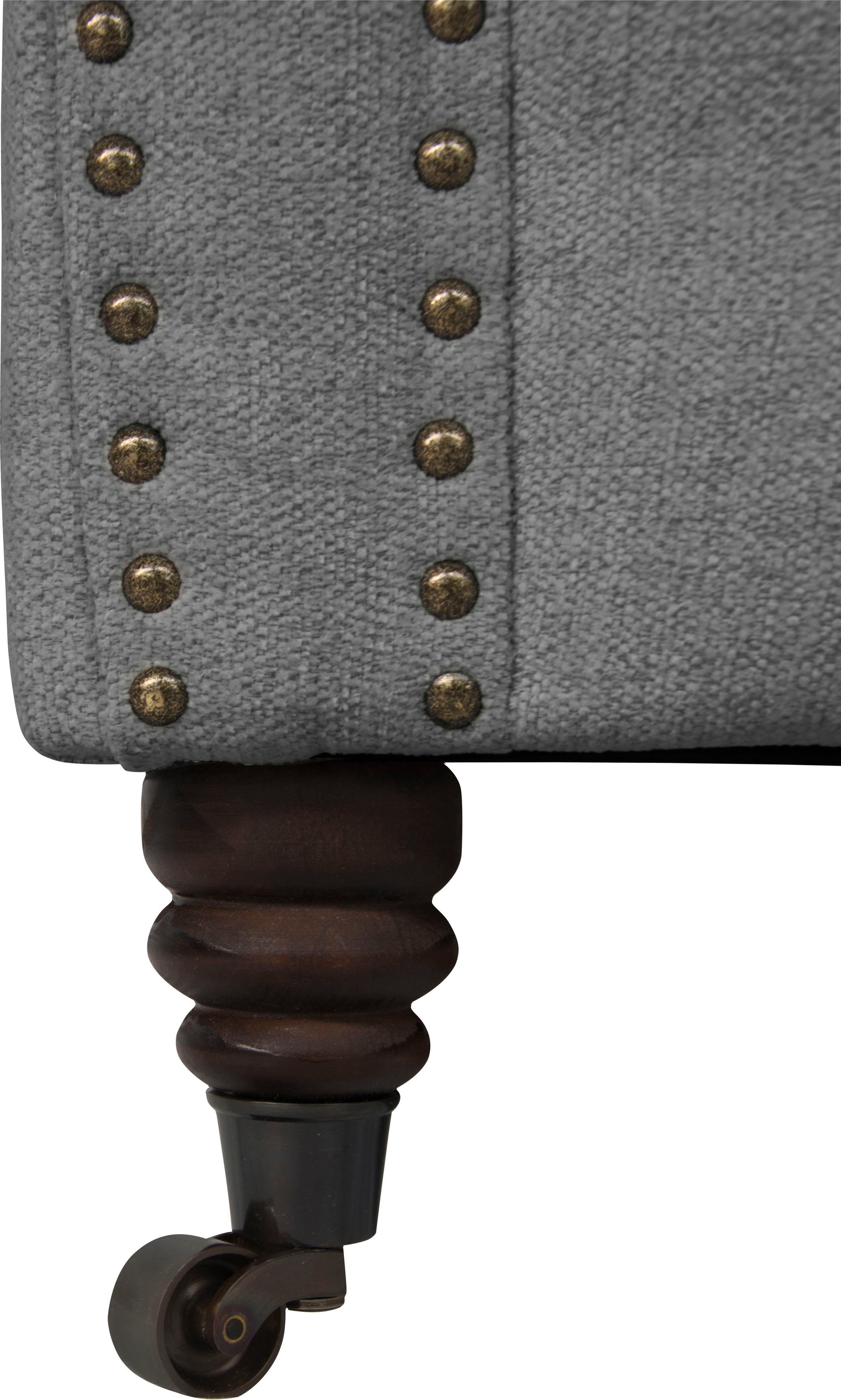 Home affaire Chesterfield-bank Aarburg luxueuze capitonnage en siernagels in chesterfield-design