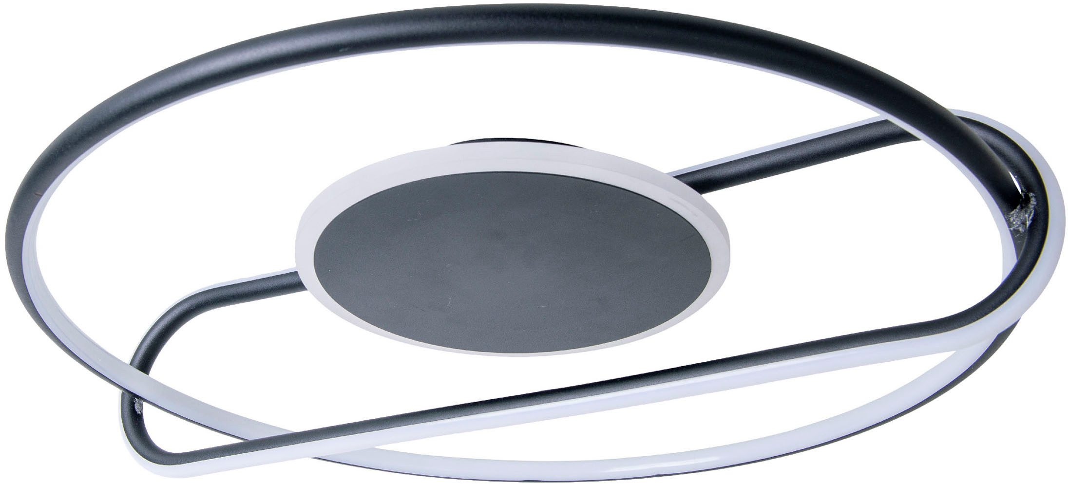 näve Led-plafondlamp BRENDAN geometrische combinatie van ellips en cirkel, d: 54cm, warm witte led (1 stuk)