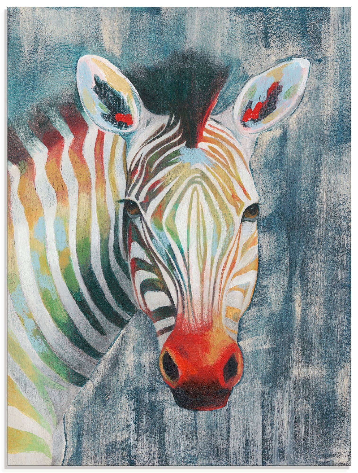 Artland Print op glas Prisma zebra I (1 stuk)