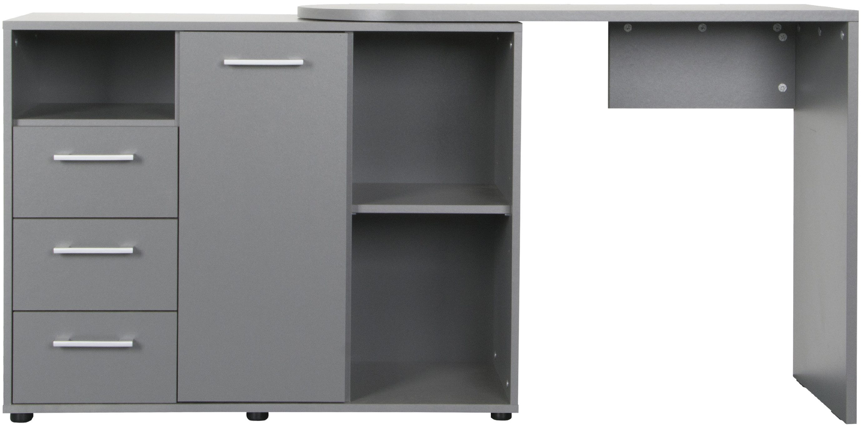 VOGL Möbelfabrik Bureau 1246 mit schwenkbarer Tischplatte draaibaar tafelblad, ruimtebesparend, made in germany