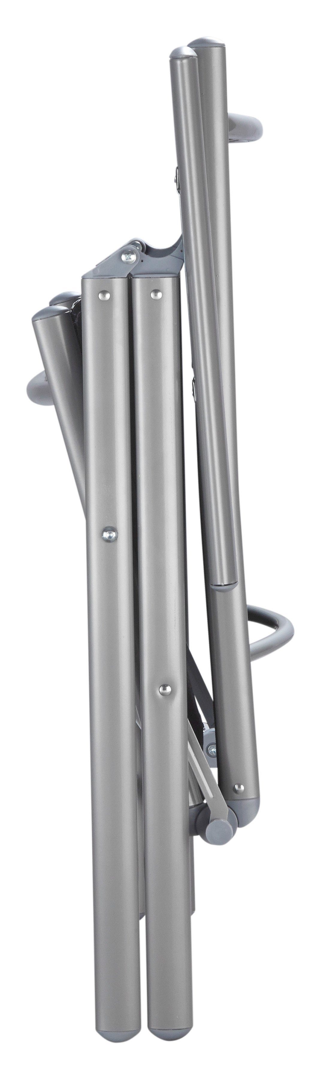 MERXX Tuinstoel Lima, TOPSELLER! set van 2, aluminium/textiel, verstelbaar, zwart (set, 2 stuks)