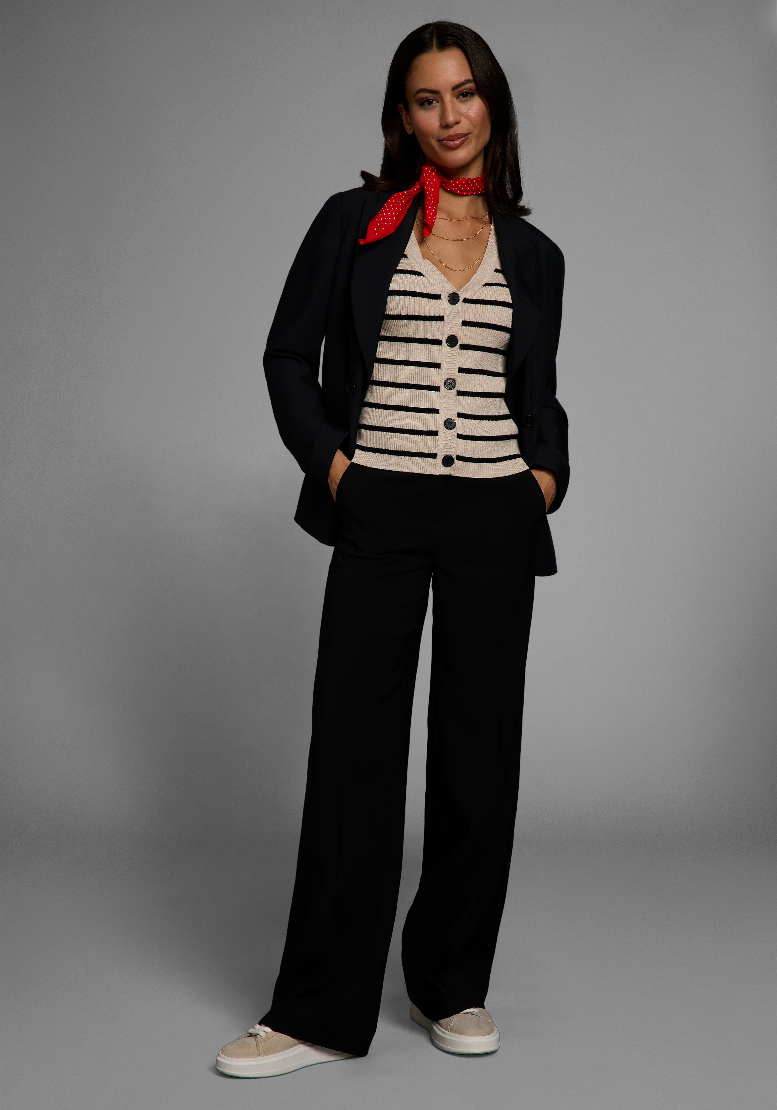 HECHTER PARIS Gebreide top in streep-look