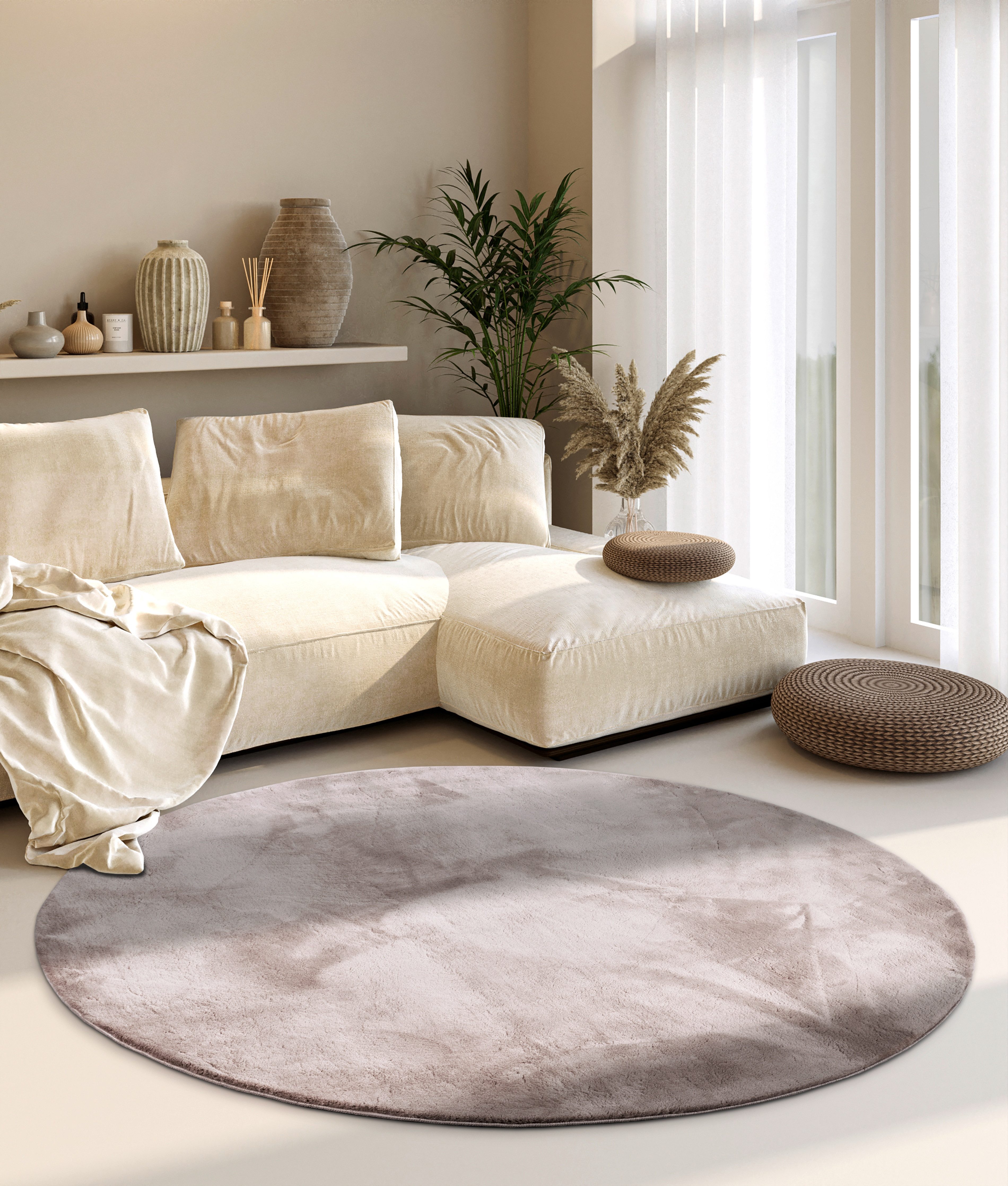 Villeroy & Boch Vloerkleed Leon Lange pool, shaggy, effen, pluizig, zacht, glanzend, modern, effen