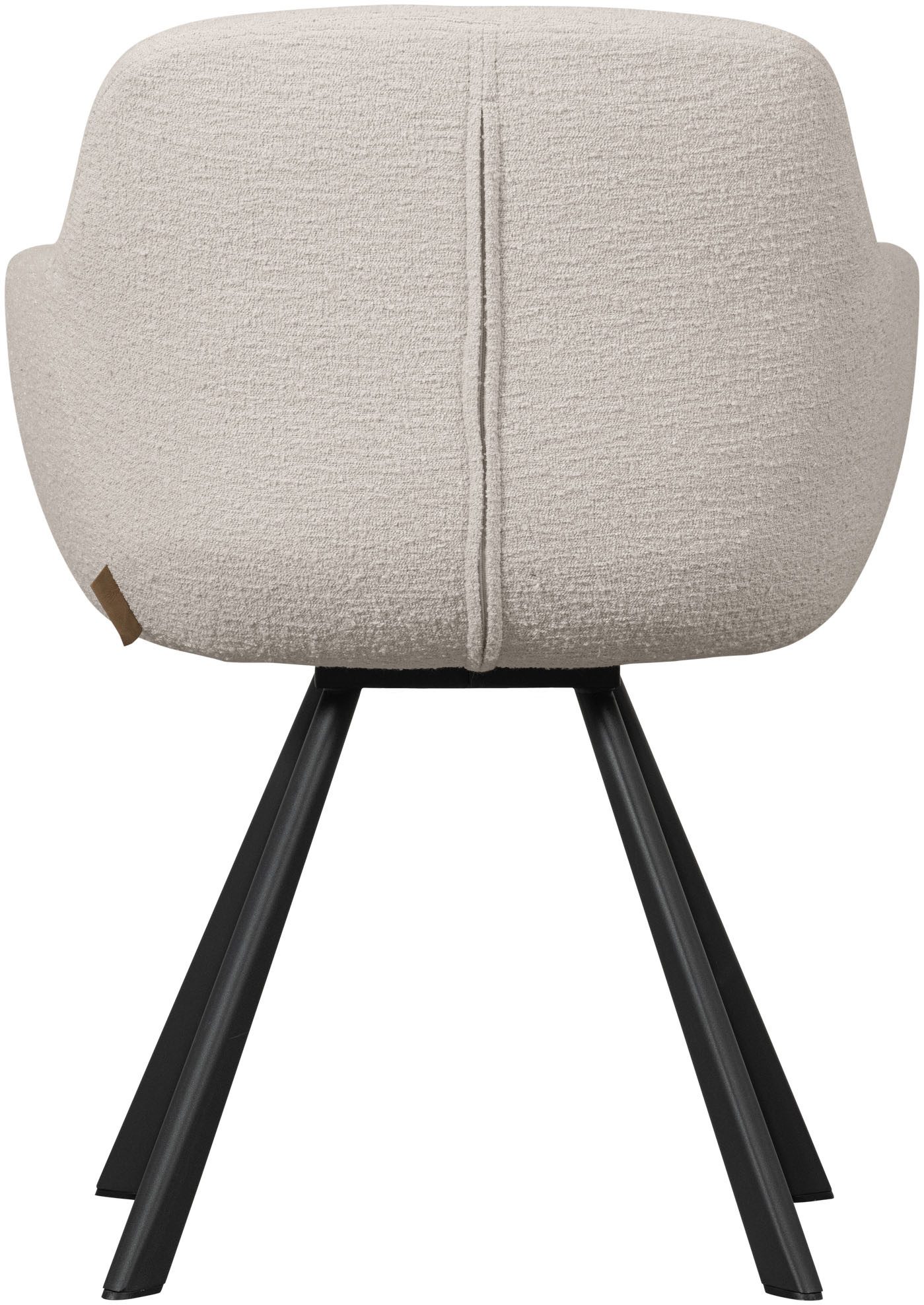 WOOOD Eetkamerstoel Juno gepolsterd met zacht bouclé, hoogte 79 cm x breedte 58 cm