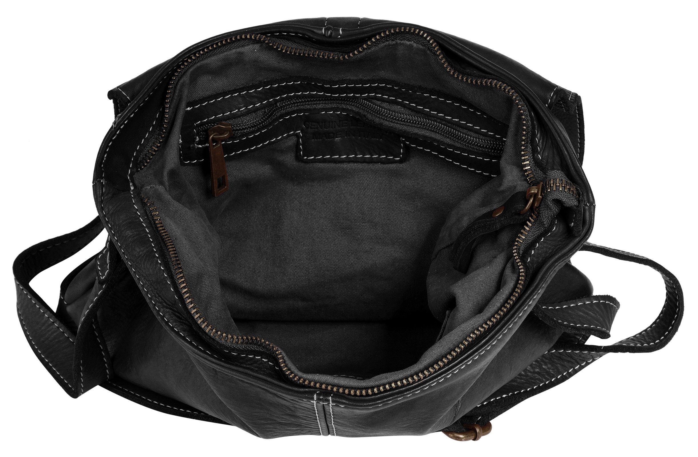 Cluty Schoudertas echt leer, made in italy