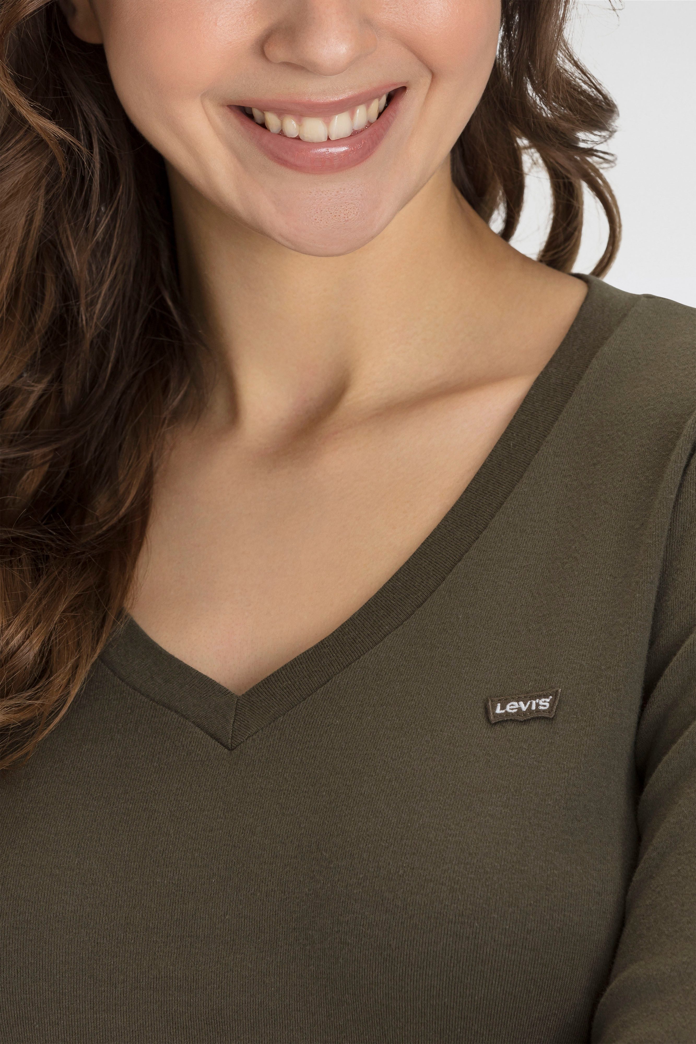 Levi's® Shirt met lange mouwen ESSENTIAL HM LS VNECK