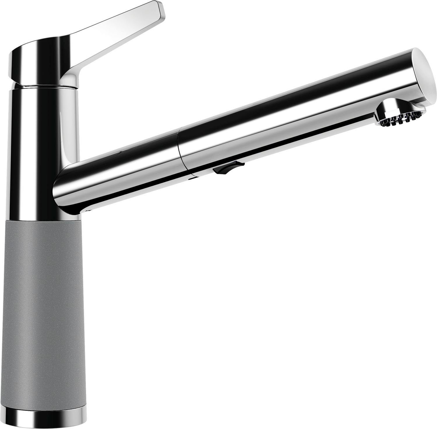 Schock Keukenkraan SC-510 SB uitschuifbaar, straal-douche, terugstroombegrenzer, draaibereik 120° keukenkranen maat - grijs