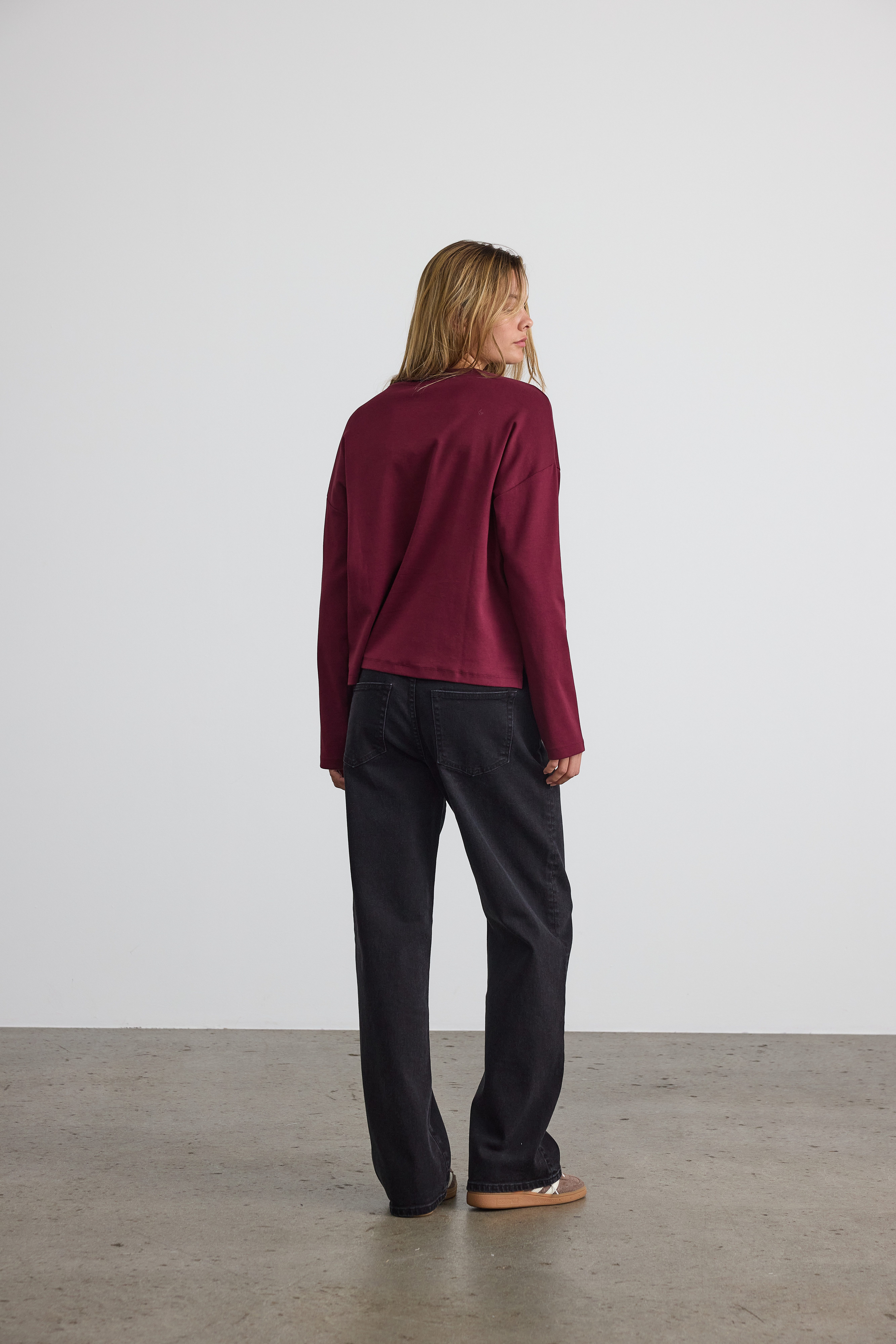 Noisy may Shirt met lange mouwen NMMOCCA L/S REGULAR FIT TOP JRS FWD NOOS