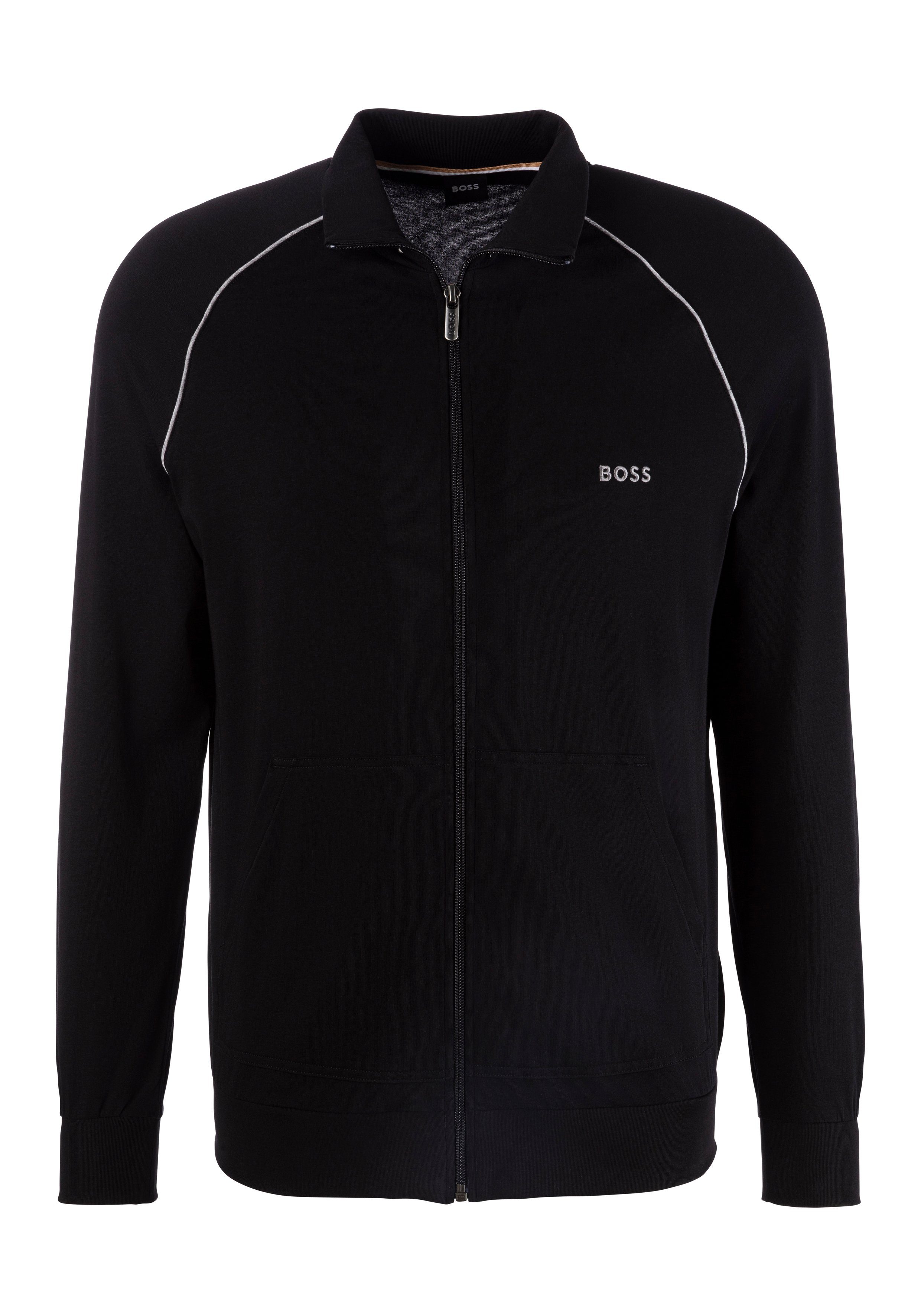 BOSS Sweatvest Mix&Match Jacket Z met contrastnaad op de mouw