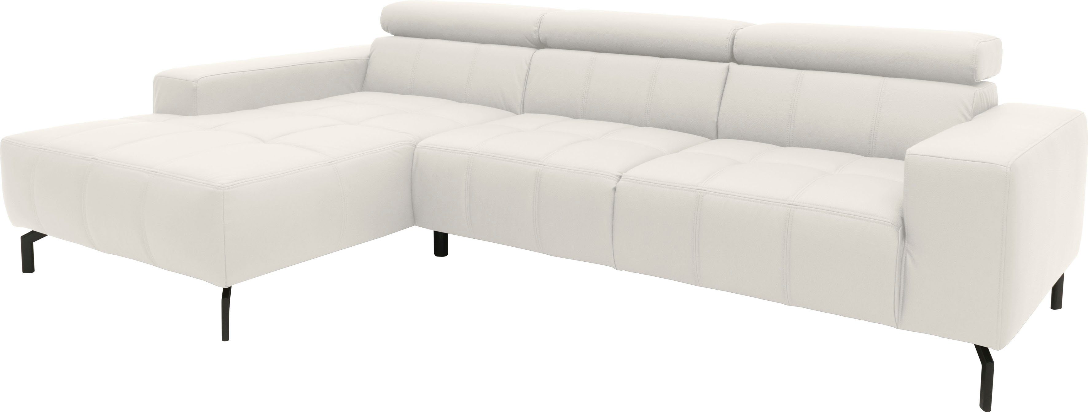DOMO collection Hoekbank Cunelli mooie zitnaden als designelement, stevige zitcomfort, L-vorm