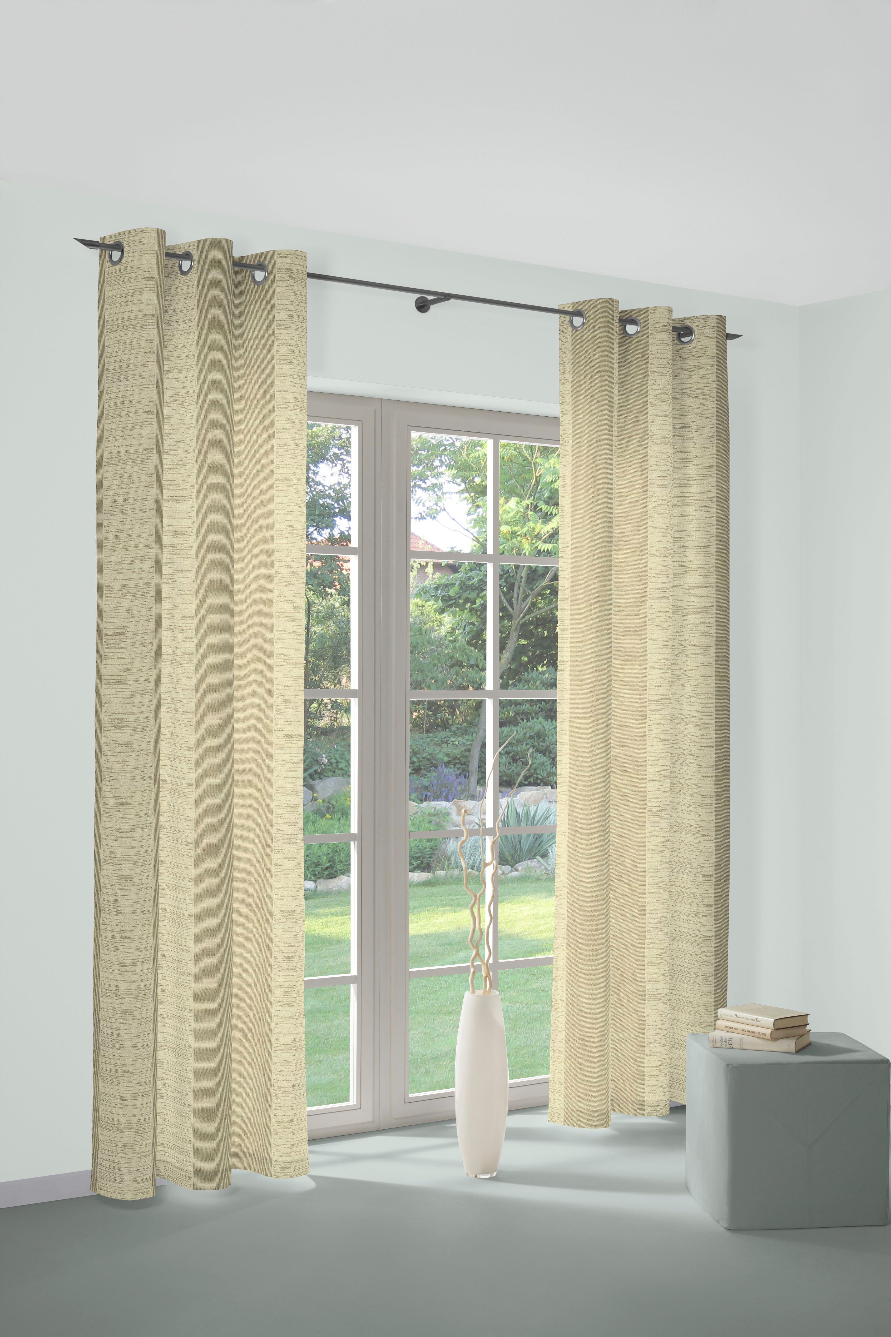 Wirth Gordijn Niederau (1 stuk) kant & klaar gordijnen maat 132 cm x 225 cm geel