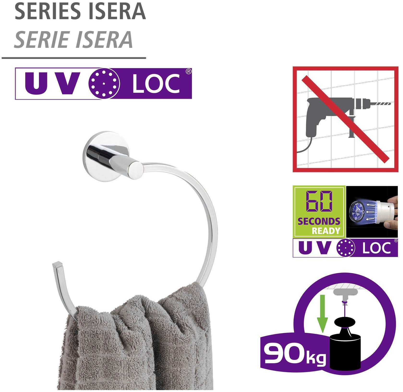 WENKO Handdoekring UV-Loc® Isera bevestigen zonder boren