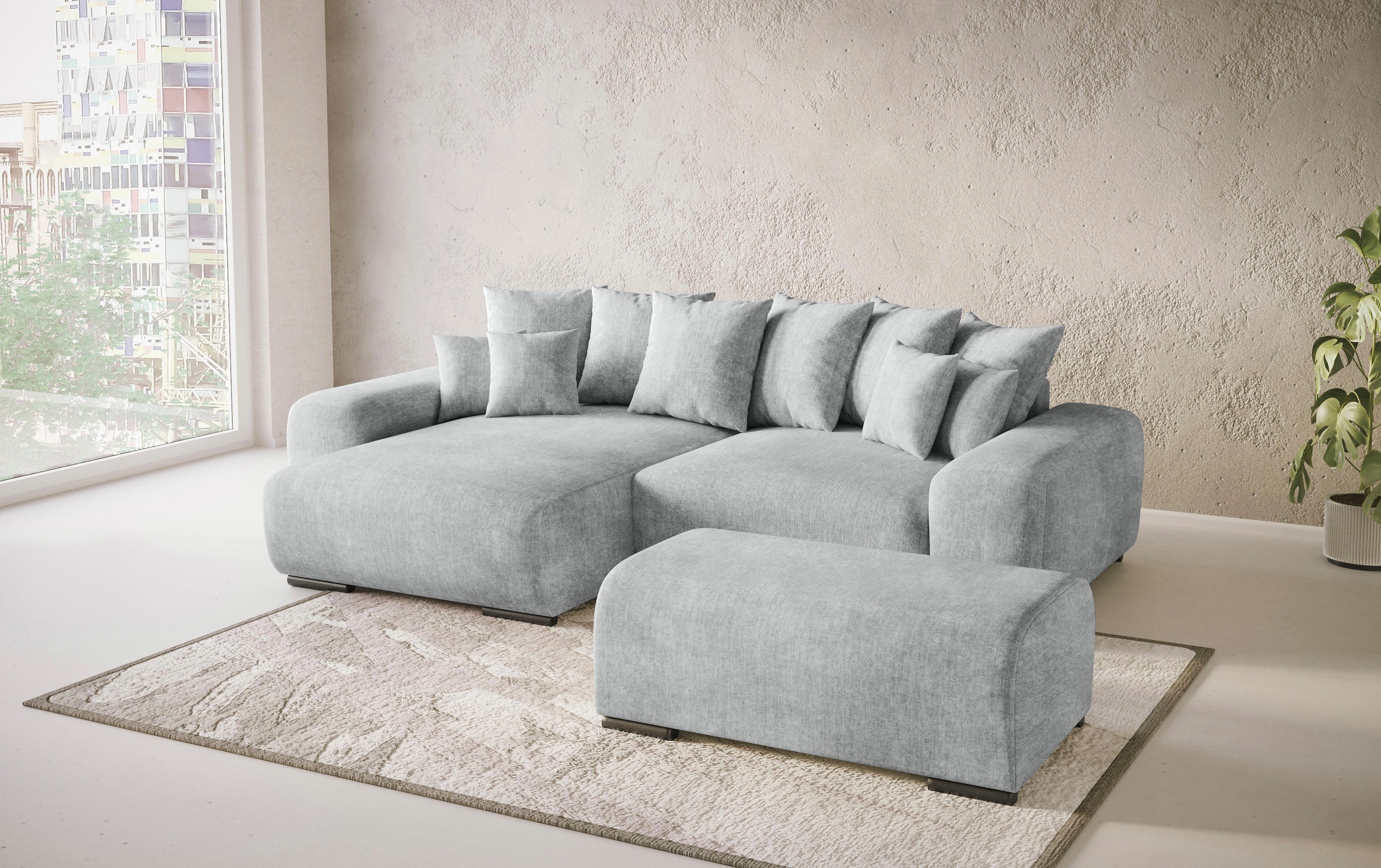 Mr. Couch Hoekbank Sundance II Doorlopende slaper met EasyBett-slaapfunctie, bedlade
