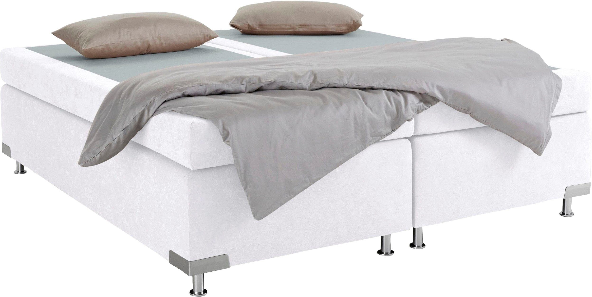 Westfalia Polsterbetten Boxspring Nederland zonder hoofdsteun, vrij plaatsbaar boxsprings wit