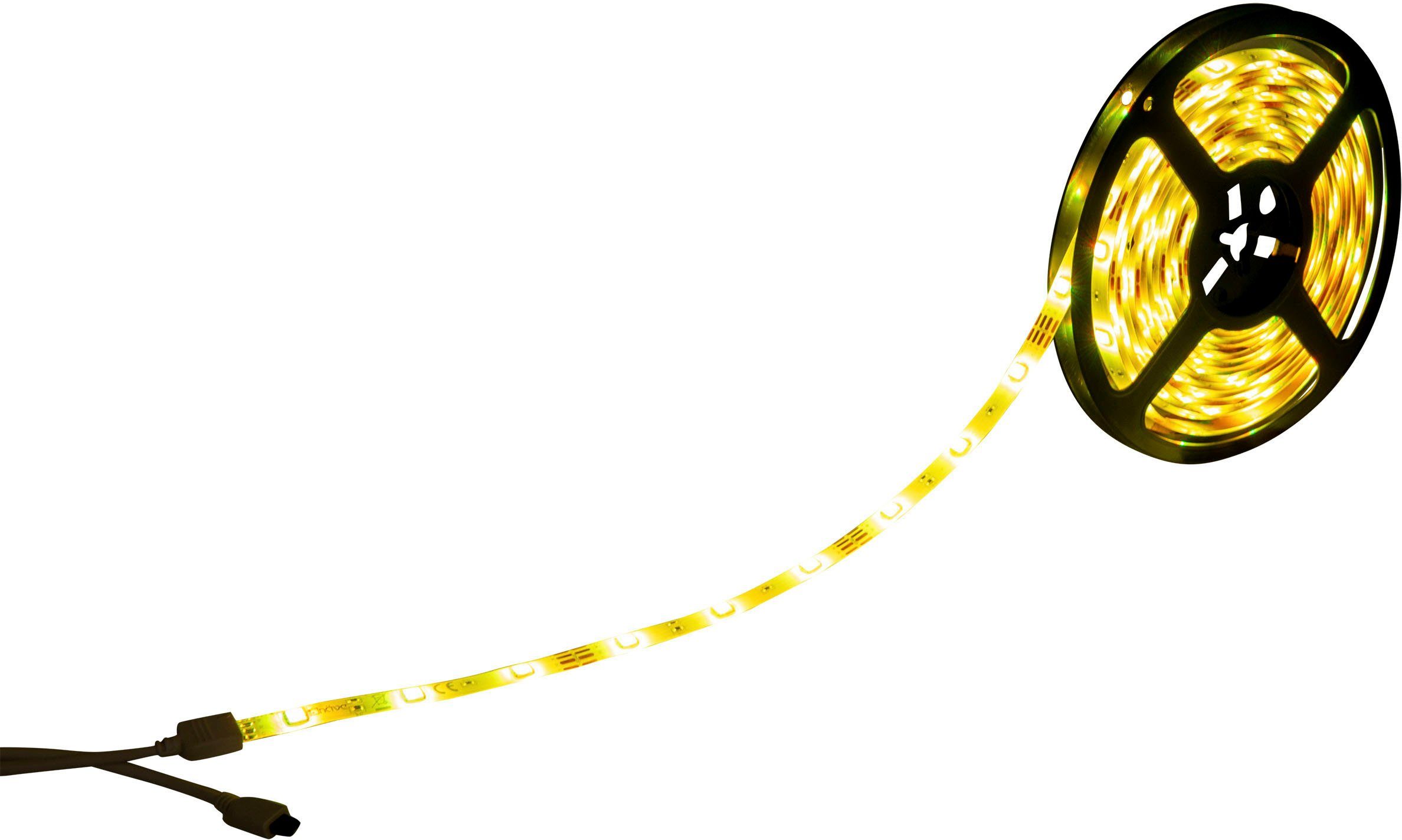 näve Led-strepen Stripe LED strip RGB, Tuya, Bluetooth, 5m, afstandsbediening, IP20, dimbaar, 19W (1 stuk)
